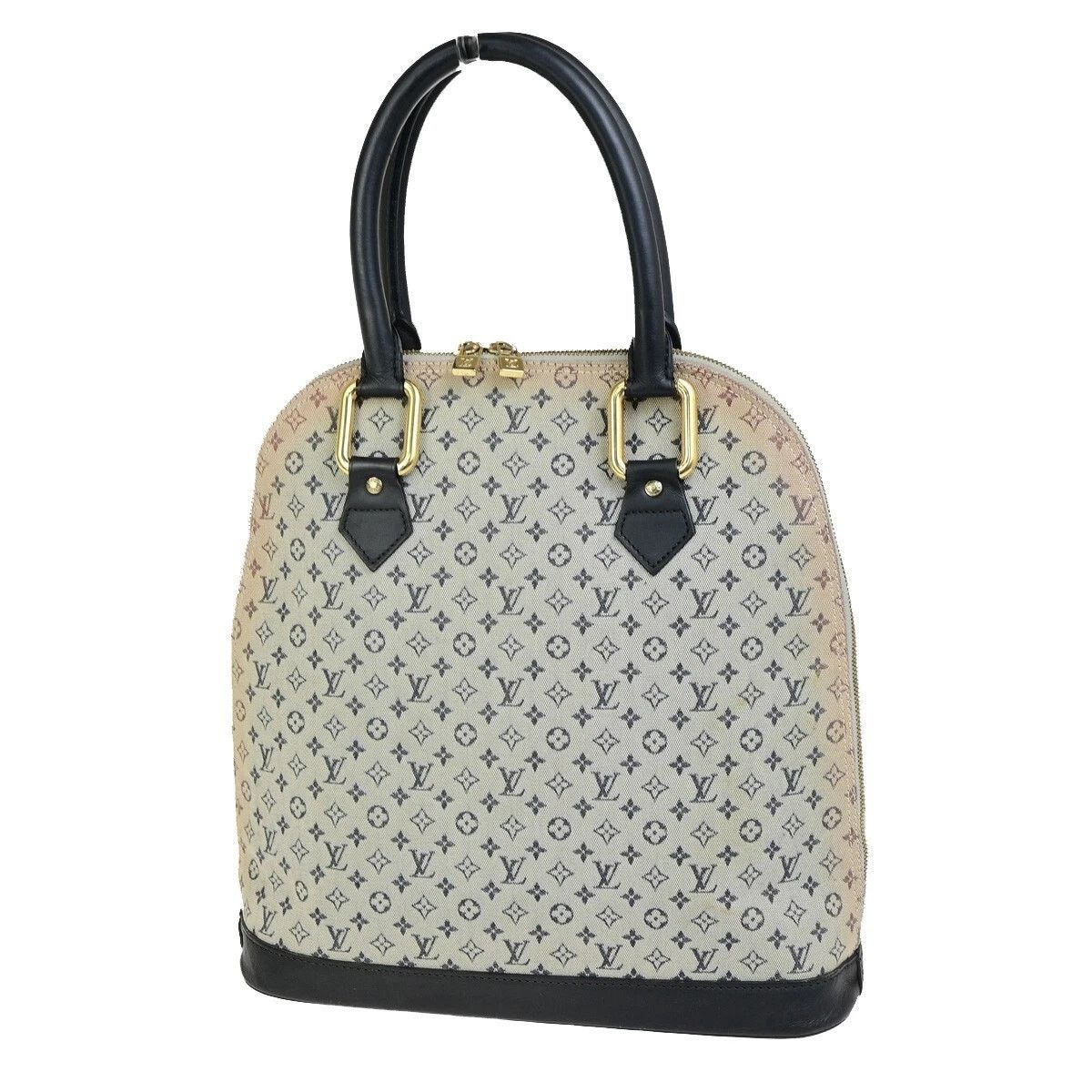 Louis Vuitton Monogram Mini Alma Haut Hand Bag Blue M92202, Women's