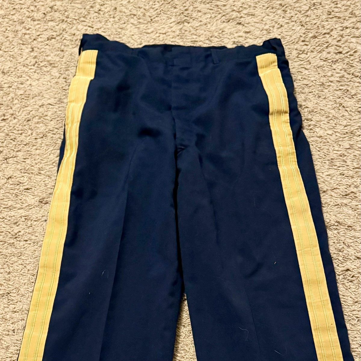 Vintage STRIPED BLUE AND GOLD MILITARY PANTS! Size US 32 / EU 48 - 2 Thumbnail