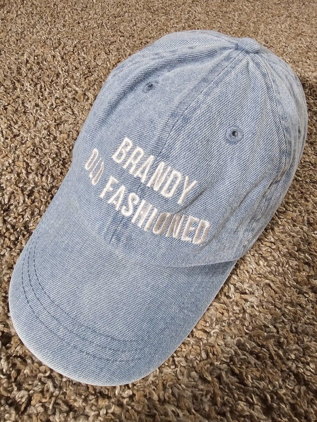 Designer korbel brandy old fashion Blue denim esque strapback hat Size ONE SIZE - 1 Thumbnail