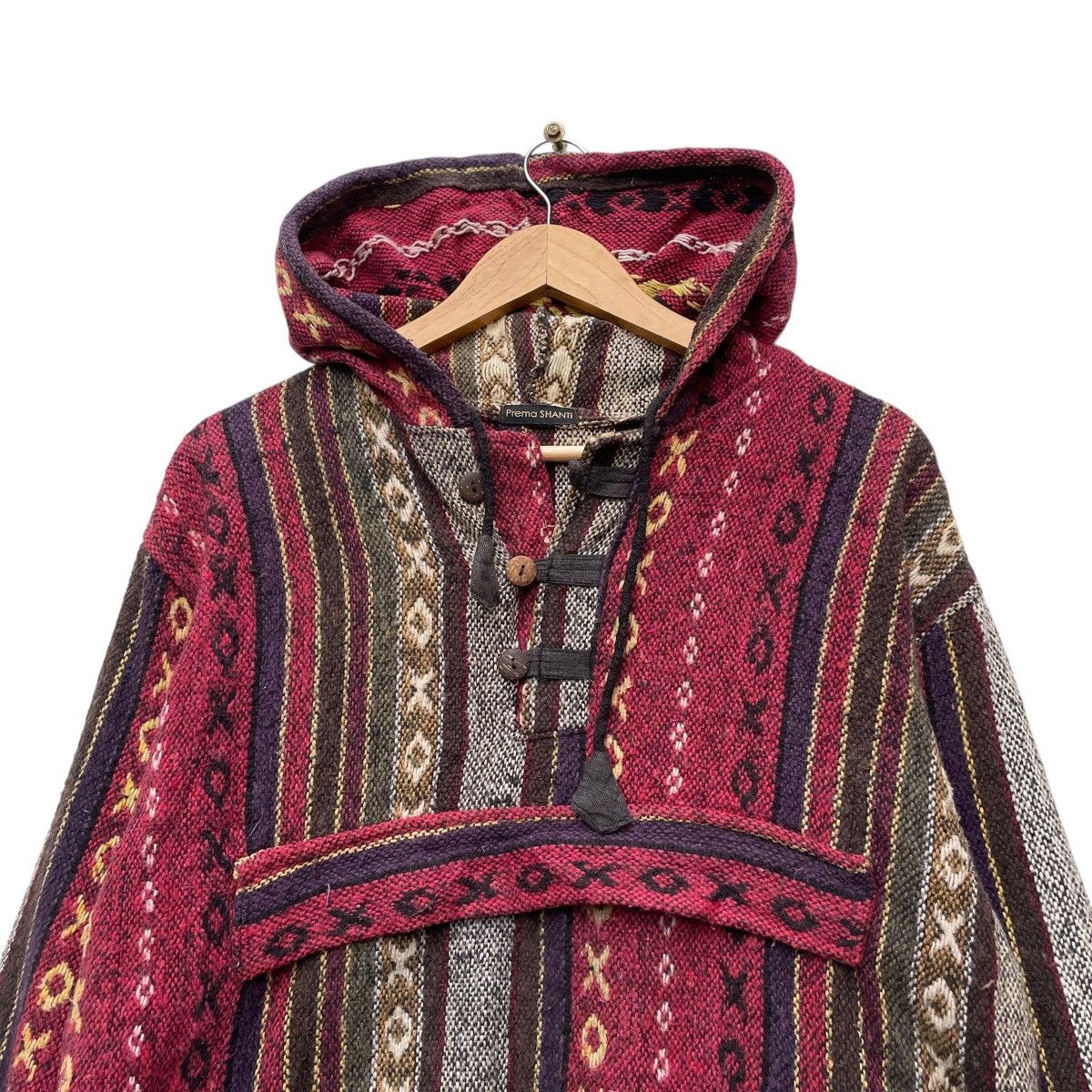 Blue Blue Japan × Japanese Brand × Native 💥Vintage Prema Shanti Anorak Pullover Native Hooded Jacket Size US M / EU 48-50 / 2 - 3 Thumbnail