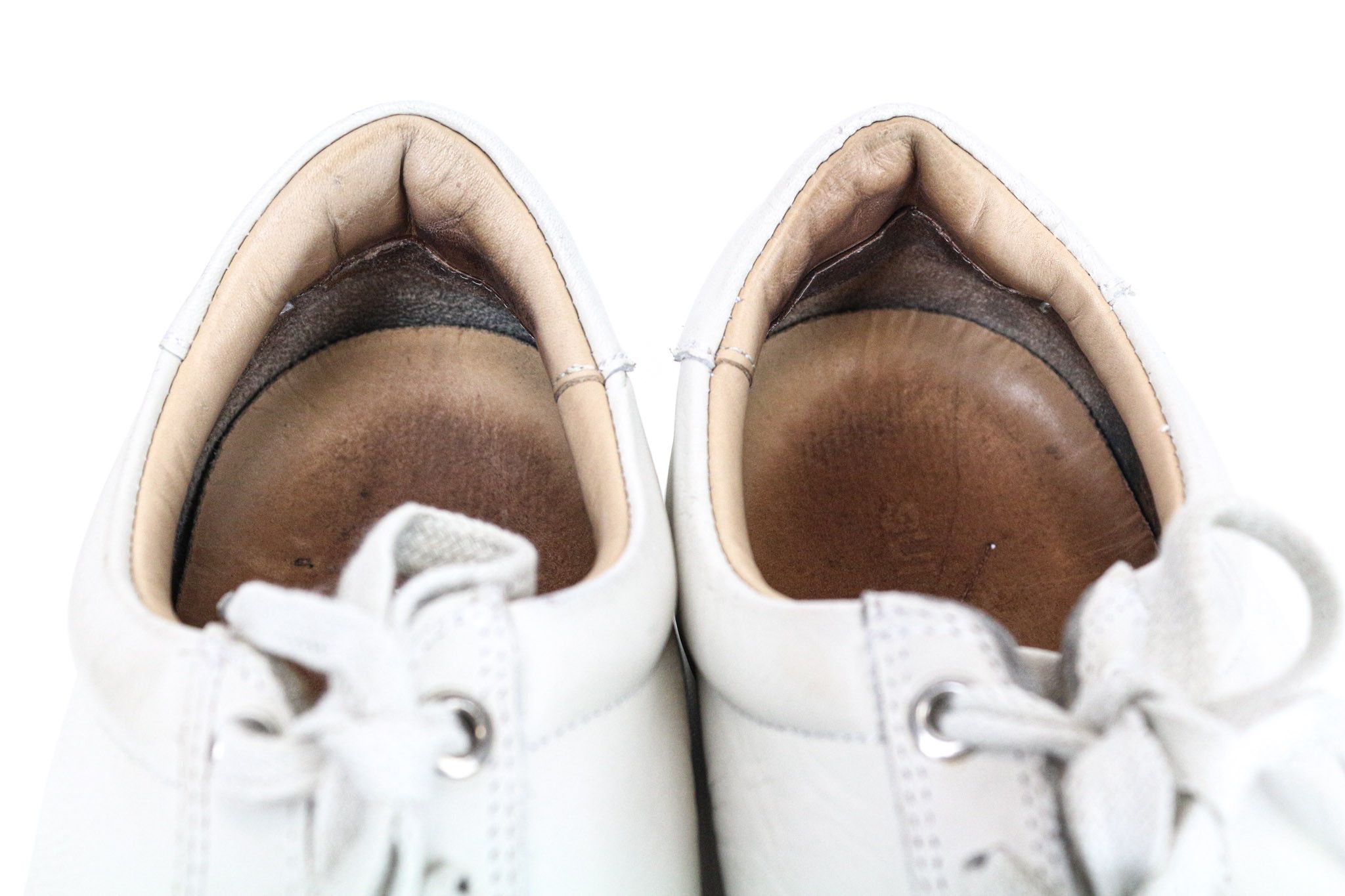 Suitsupply EU41 Beige Grey Leather Low-Top Sneakers 74451 Size US 8 / EU 41 - 17 Thumbnail