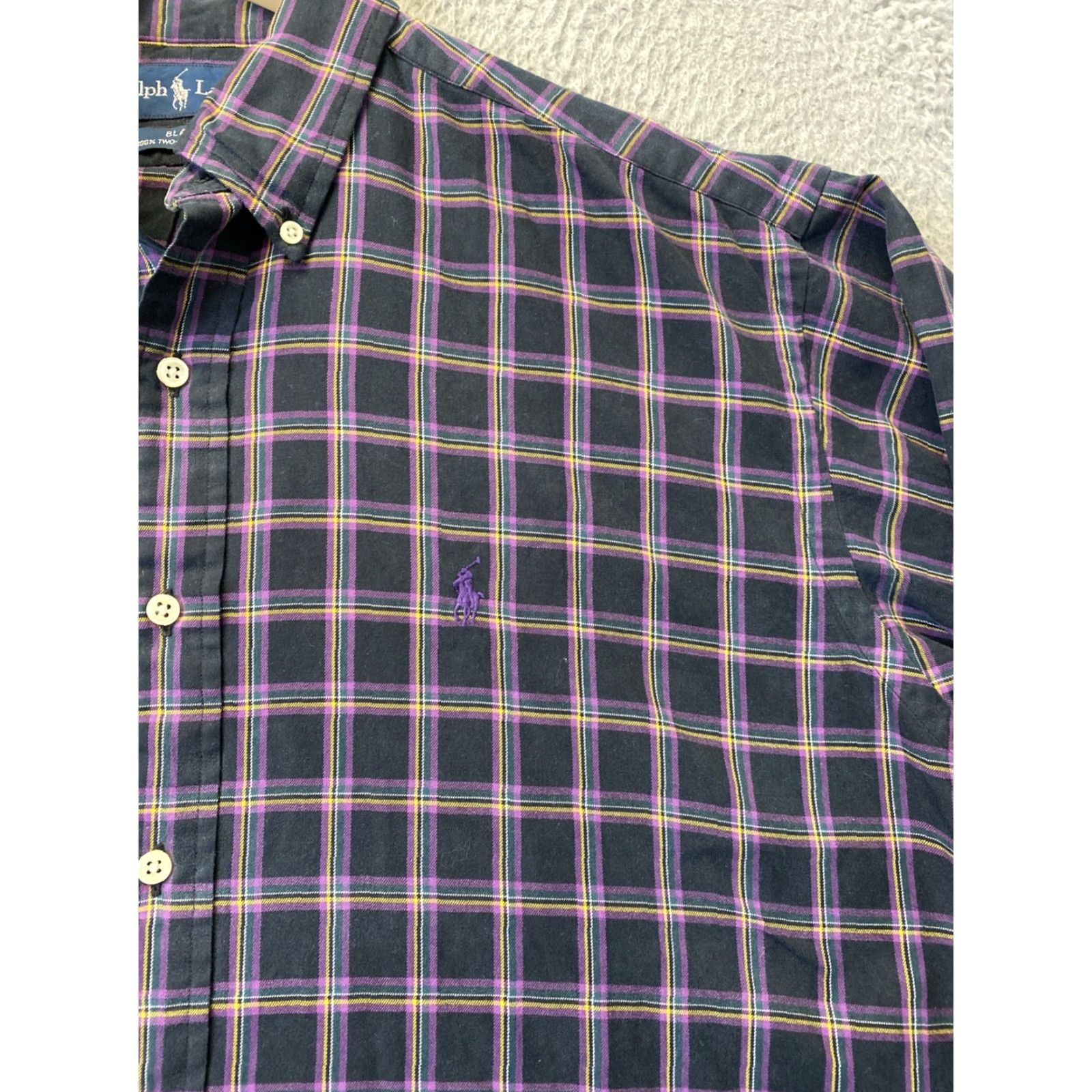 Polo Ralph Lauren VINTAGE Polo Ralph Lauren Classic Button-Up Shirt, Mens M, Black Plaid, Long Sleeve, Casual, Signature Pony Logo Size US M / EU 48-50 / 2 - 3 Thumbnail