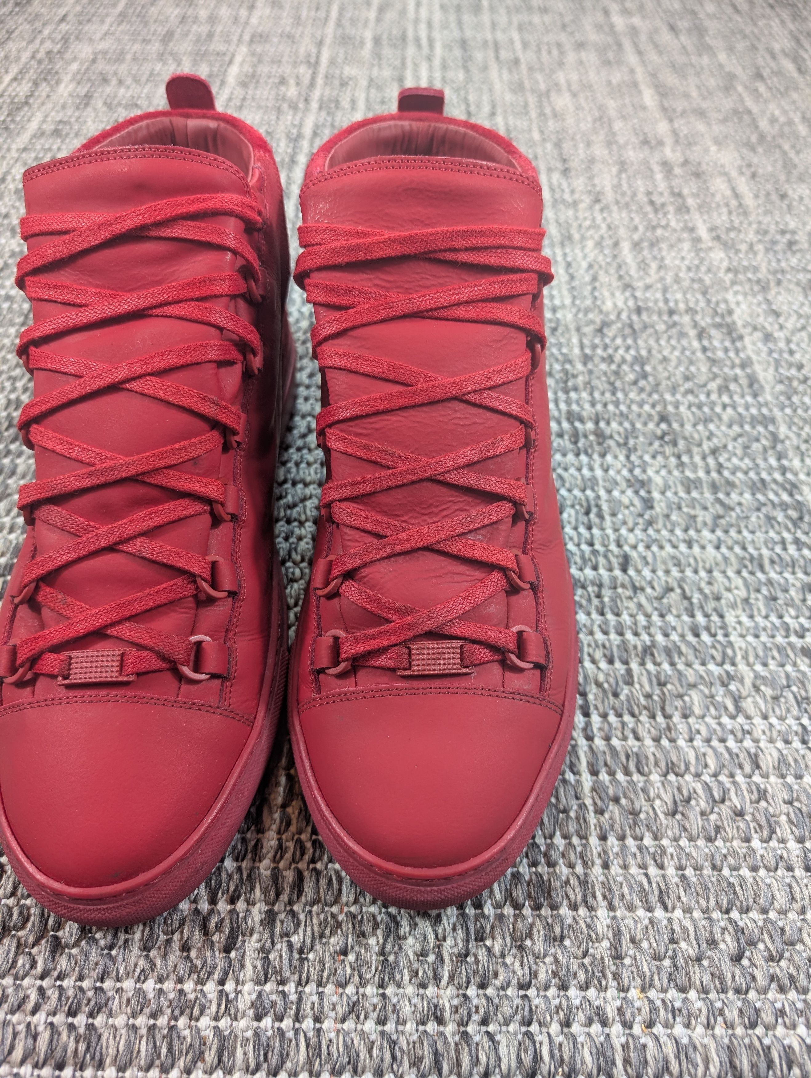 Balenciaga Balenciaga Arena High Red Leather Suede Shoes Size US 10 / EU 43 - 3 Thumbnail