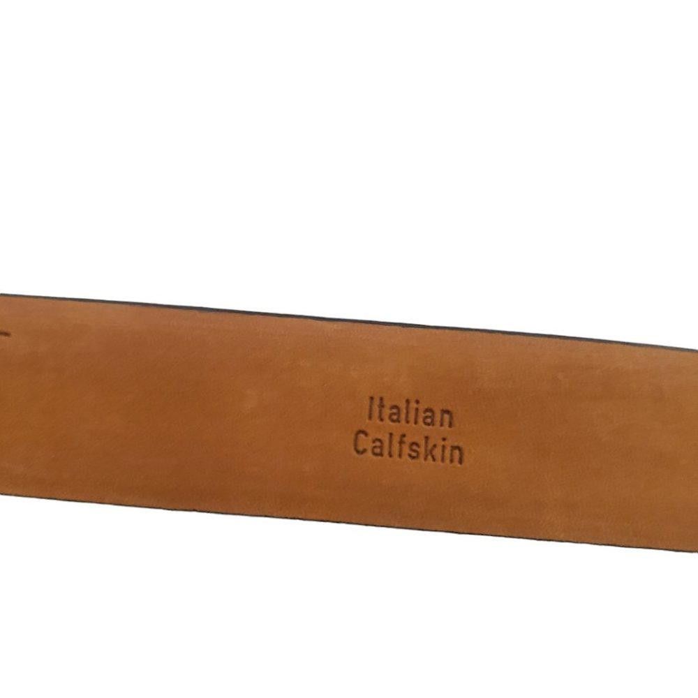 Designer Tulliani Men's Italian Calfskin Leather Belt 44" Size ONE SIZE - 8 Thumbnail