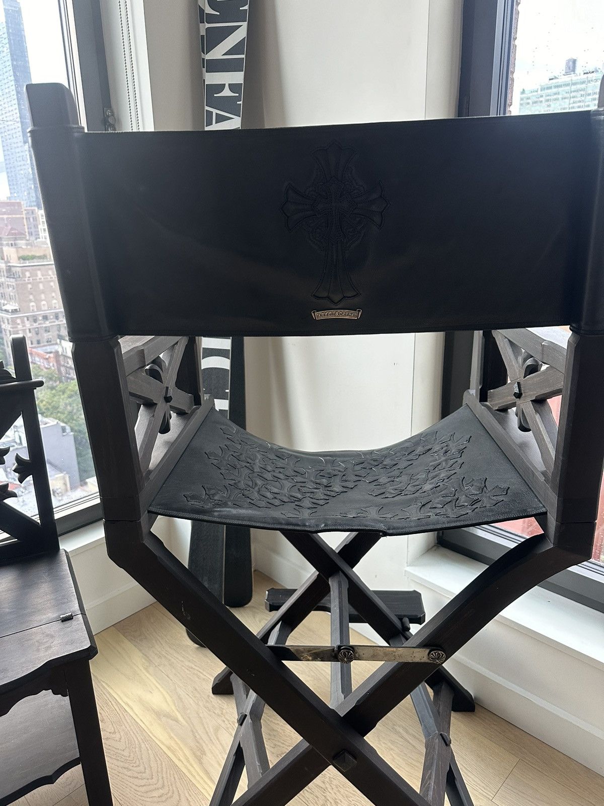 Chrome Hearts CHROME HEARTS MOVIE STAR PRODUCER EBONY CROSS PATCH CHAIR Size ONE SIZE - 16 Thumbnail
