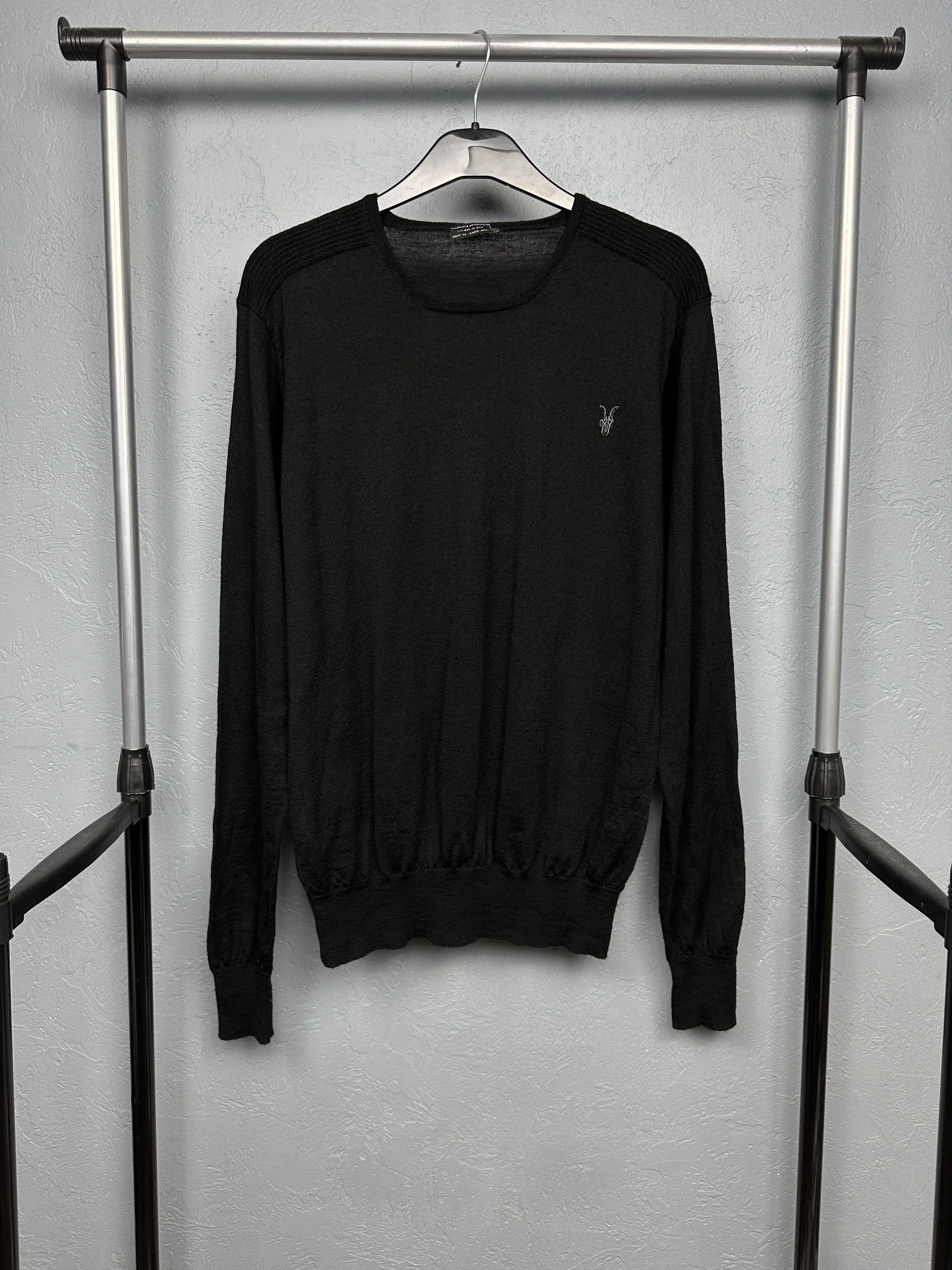Allsaints AllSaints Mens Shadow Merino Wool Crew Neck Sweater Size US XL / EU 56 / 4 - 1 Thumbnail