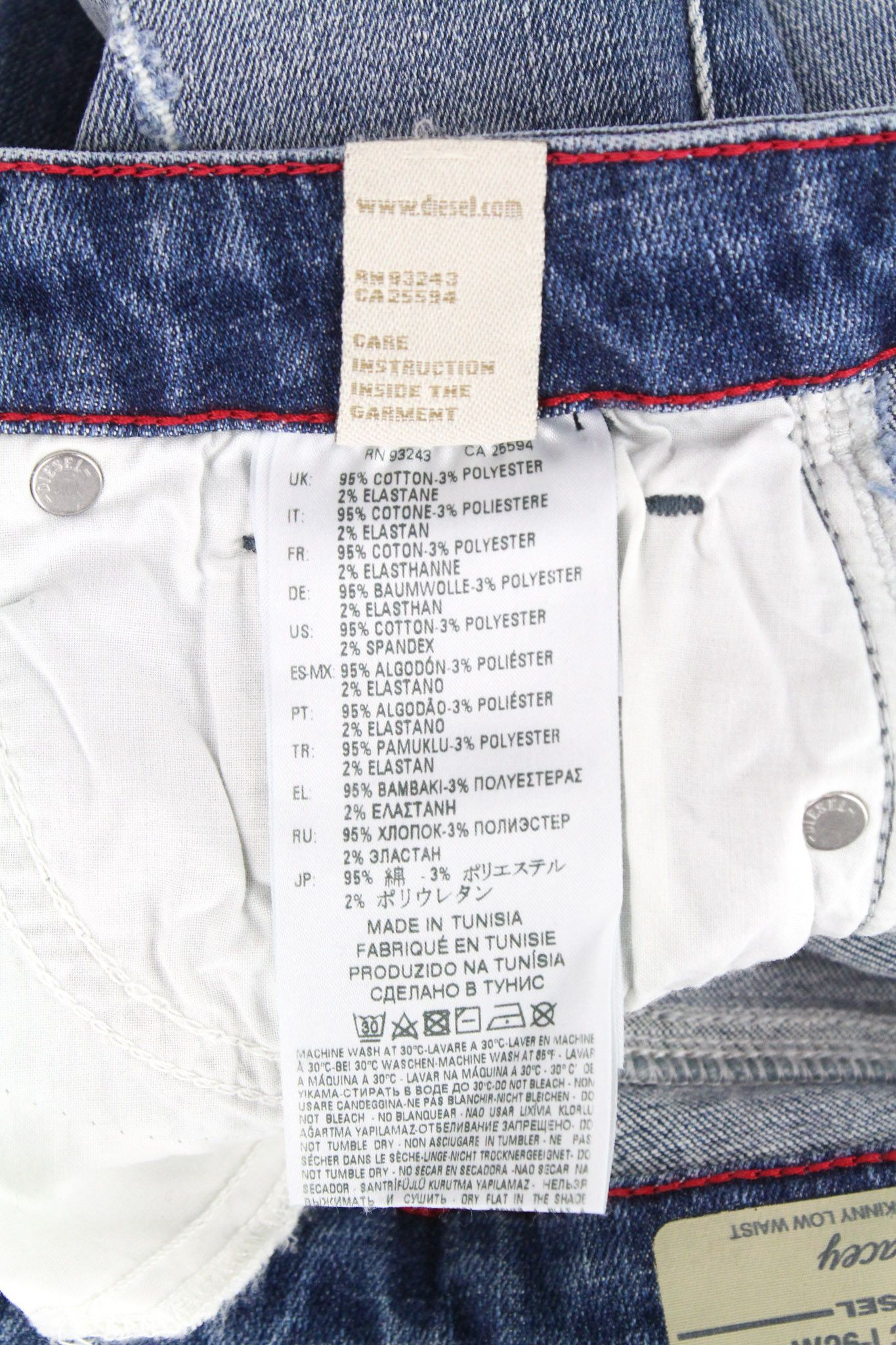 Diesel GRACEY 084GL W26/L30 Blue Stretch Jeans 72315 Size 26" / US 2 / IT 38 - 11 Thumbnail