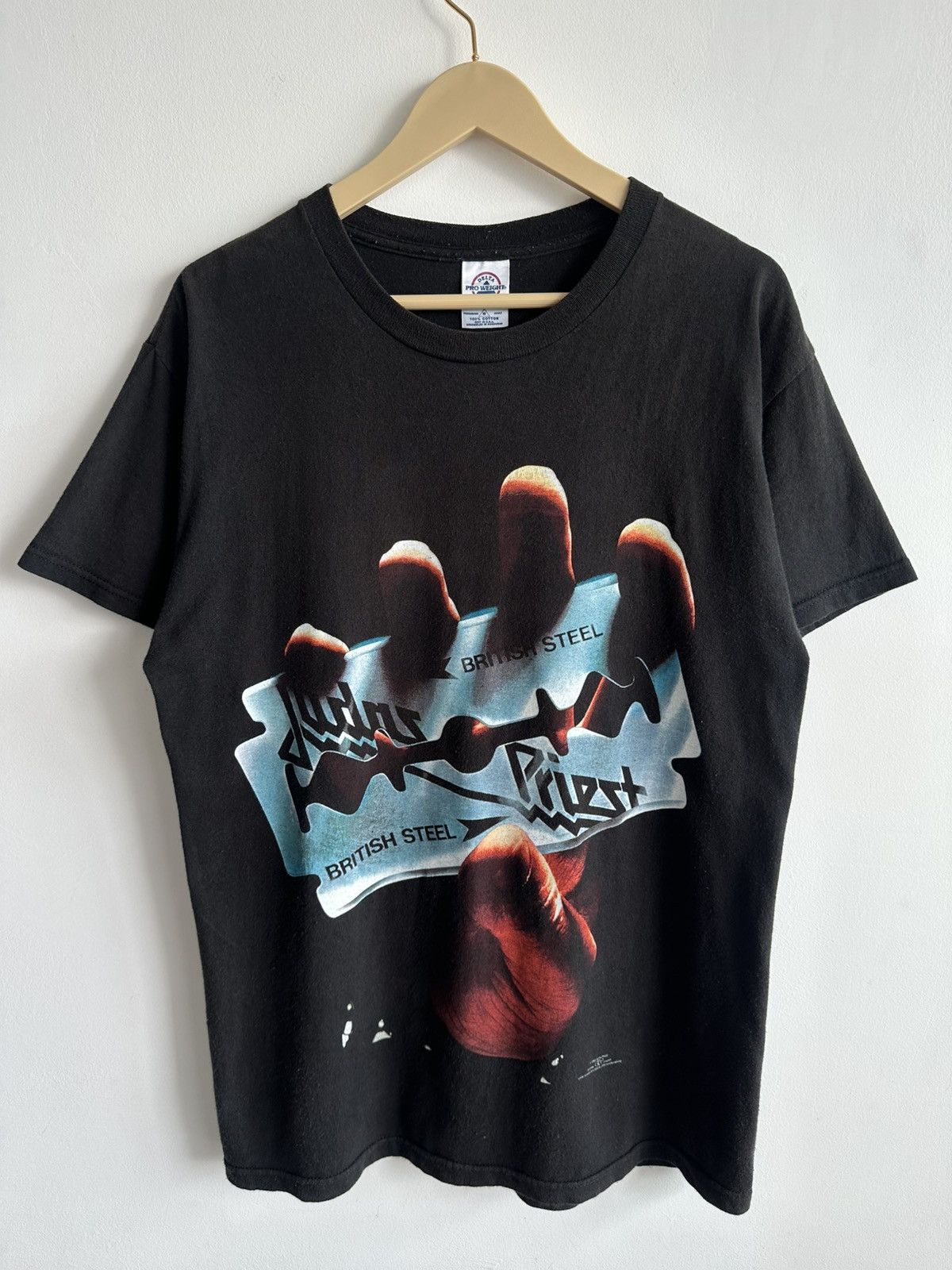 Judas Priest Vintage Rare Judas Priest British Steel Band Tee Rare USA Size US L / EU 52-54 / 3 - 1 Thumbnail