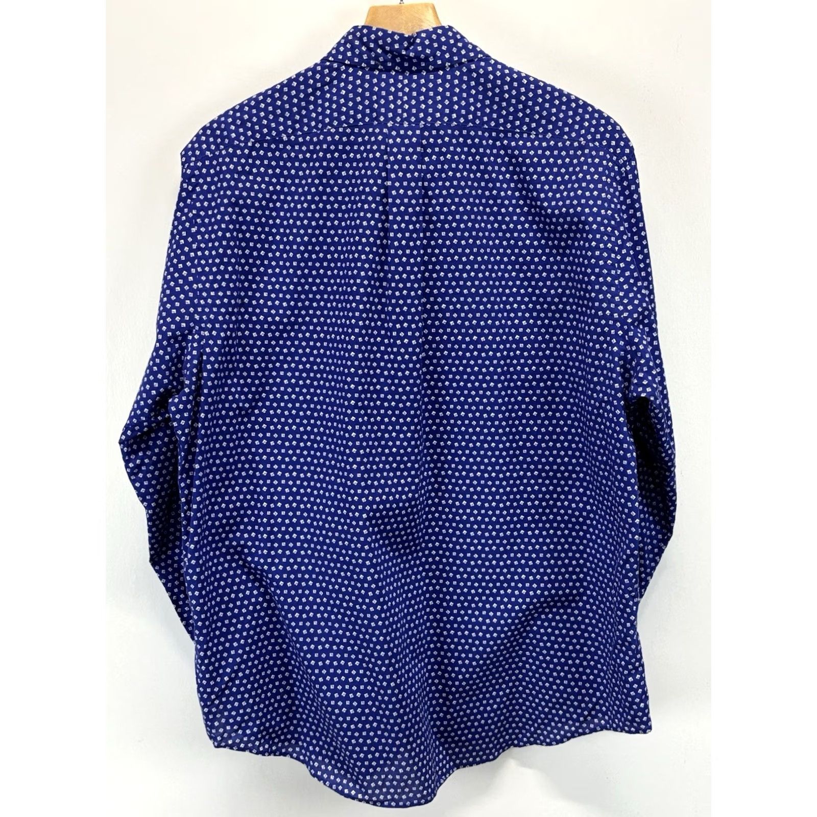 Ralph Lauren Ralph Lauren Button-Down Shirt Men’s XL Blue Micro Print Lightweight Geometric Casual Long Sleeve Button Up, Regular Size, Cotton, Preppy Size US XL / EU 56 / 4 - 3 Thumbnail