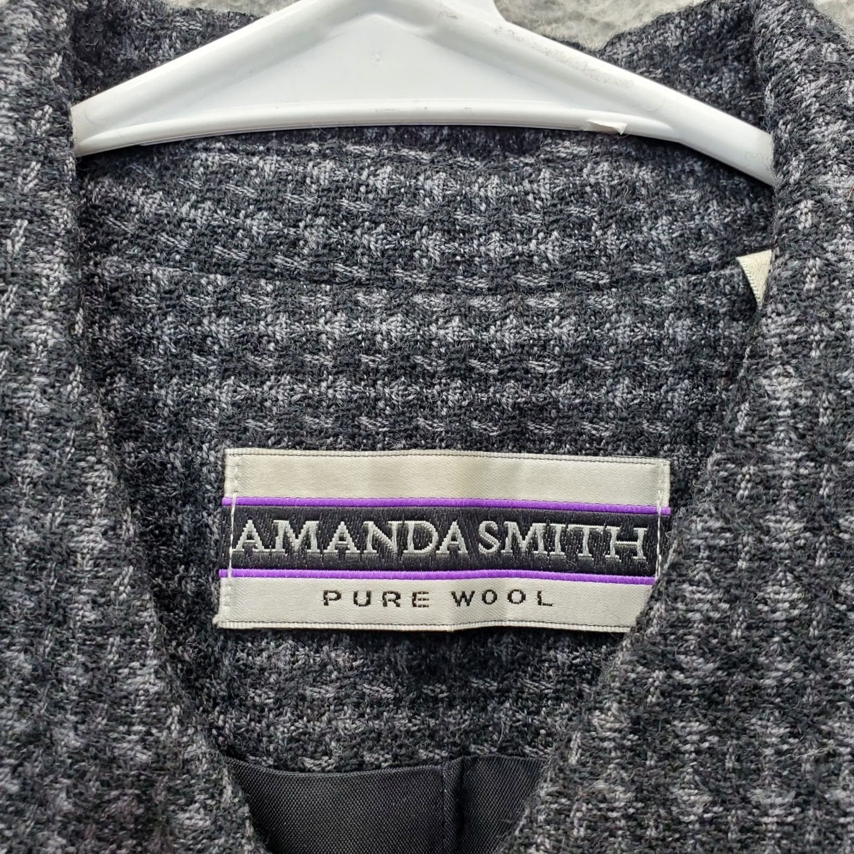Vintage Amanda Smith Jacket Women Size 6 Wom ens Houndstooth Multi Wool Full Zip Collared Casual Shirt Size M / US 6-8 / IT 42-44 - 5 Thumbnail