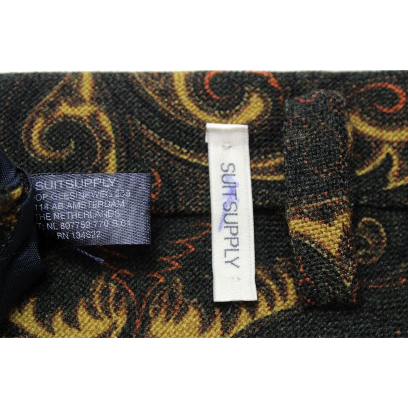 Suitsupply Suitsupply Tie Men's Wool Patterned Pointed Formal Classic 151 X 8 CM Yellow, Regular, Business, 1 Piece Size ONE SIZE - 5 Thumbnail