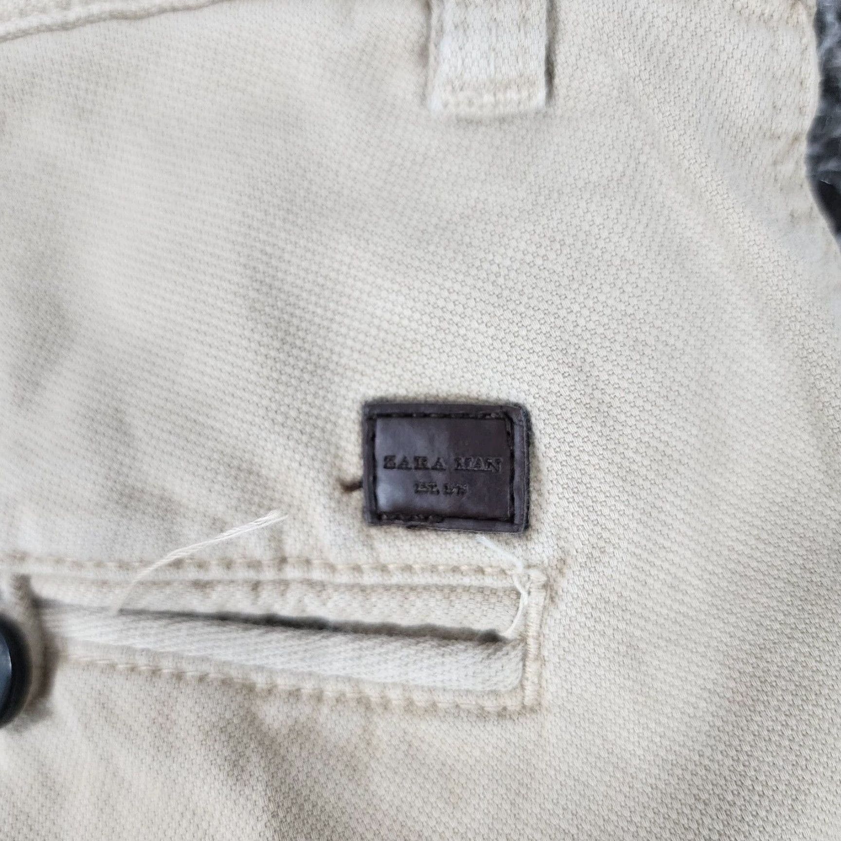 Zara Zara Mens Slim Jeans Beige Cotton Size 32x33 Skinny Mens Size US 32 / EU 48 - 7 Thumbnail