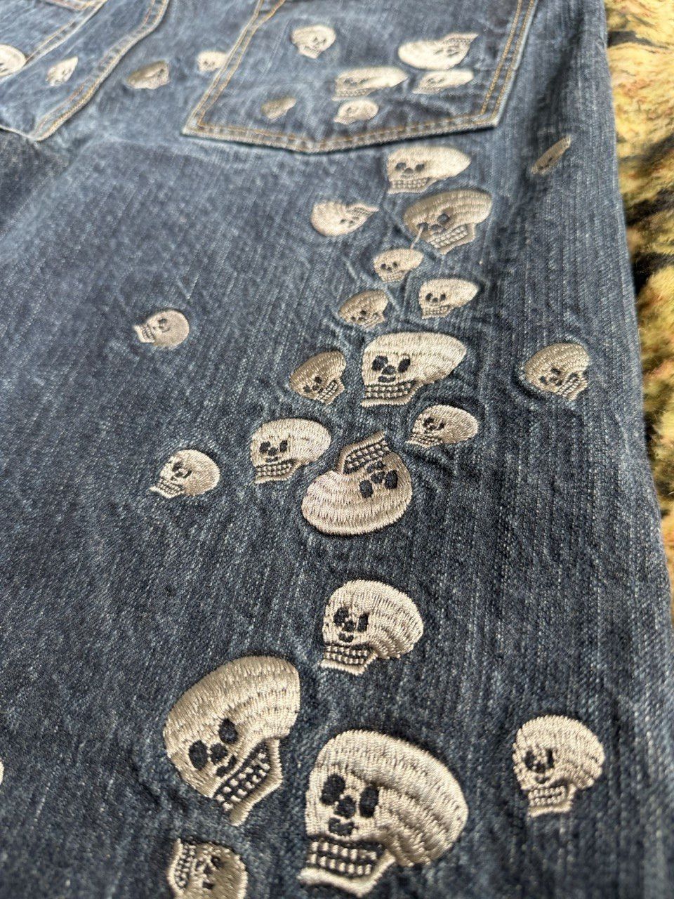 Evisu Evisu Skull Demin y2k button fly straight leg size 40 Size US 40 / EU 56 - 3 Thumbnail
