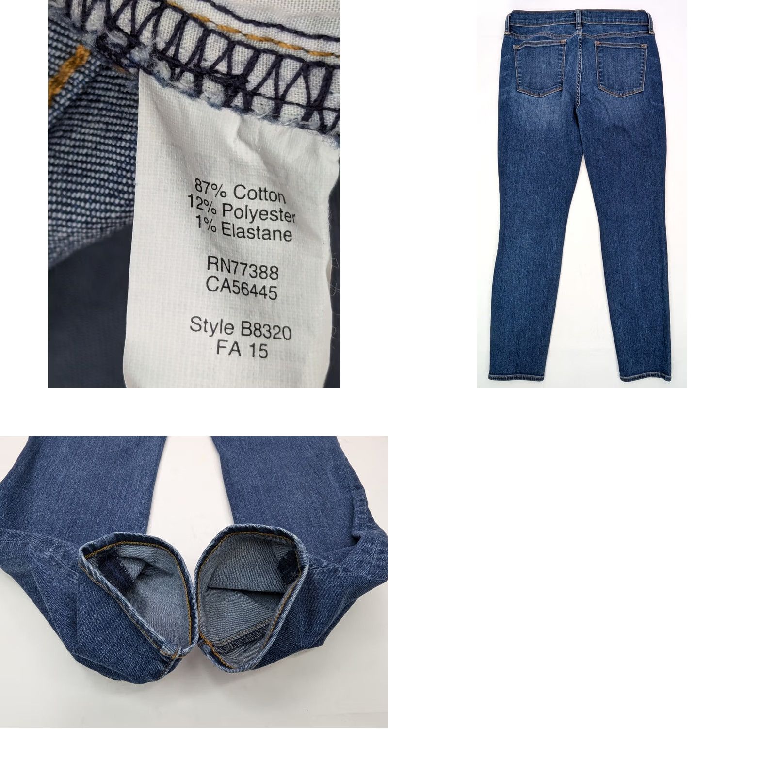 J.Crew J.CREW Jeans Skinny Stretch Women 30x28 Blue Denim B8320 Regular 5-Pocket Modern American Classic Vintage No Size 30" / US 8 / IT 44 - 8 Thumbnail