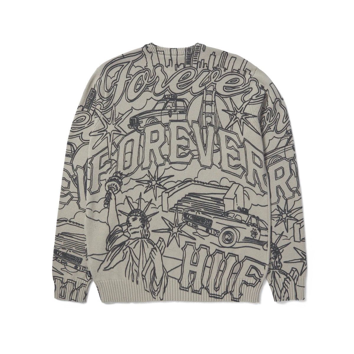 Huf 4ever Crewneck Sweater Size US M / EU 48-50 / 2 - 2 Thumbnail