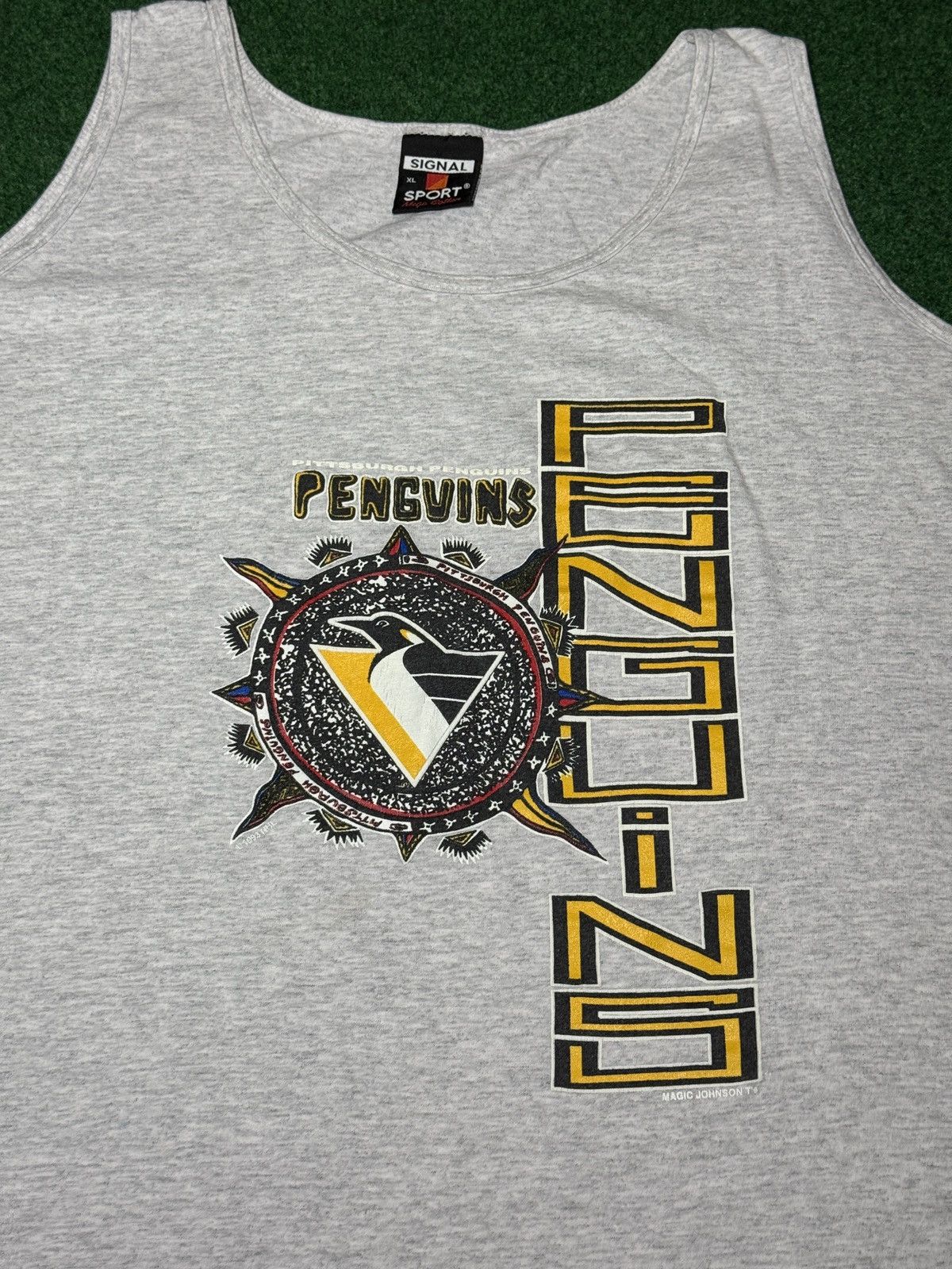 Vintage 90s Pittsburgh Penguins RARE Magic Johnson XL Tank Top Size US XL / EU 56 / 4 - 2 Thumbnail