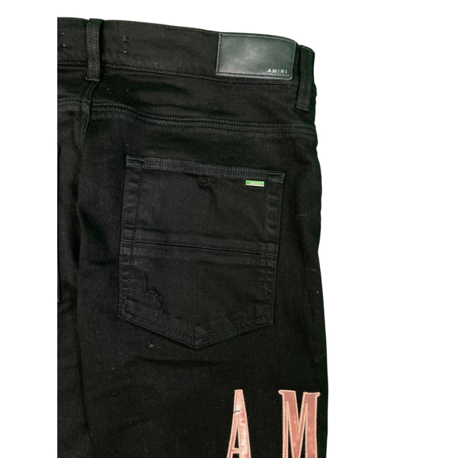 Amiri Amiri Clay Side Logo Black Jeans Size US 33 - 6 Thumbnail