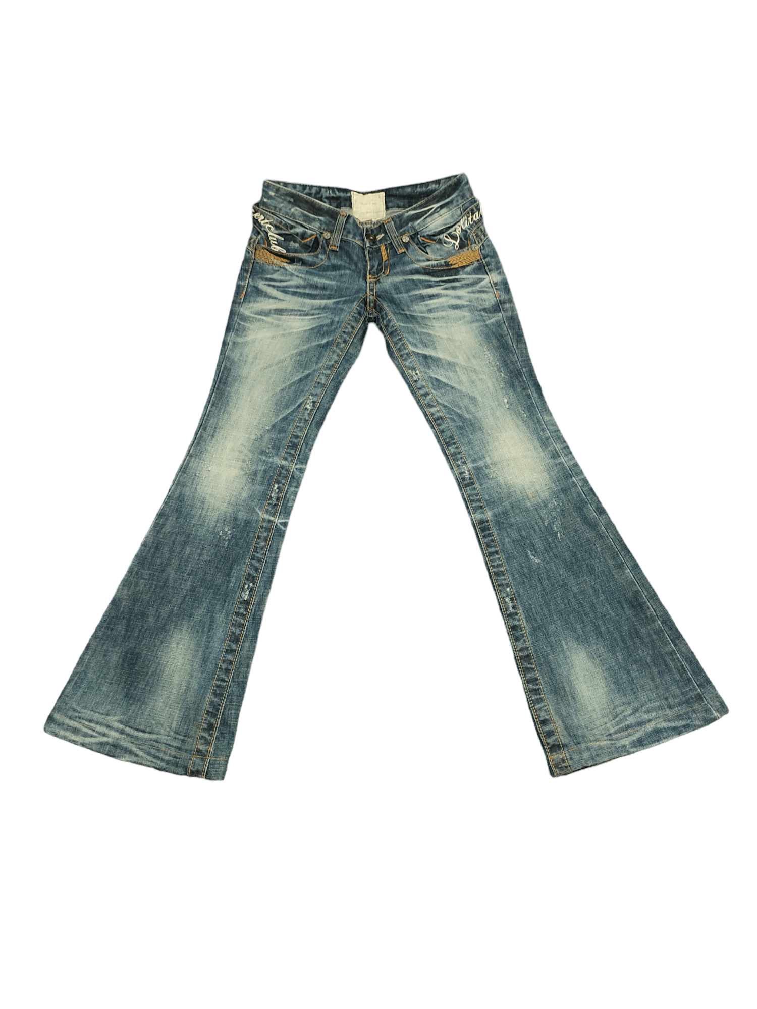 If Six Was Nine Flare Jeans Lolita Clawmark Distressed Denim Boot Cut Size US 27 - 16 Thumbnail