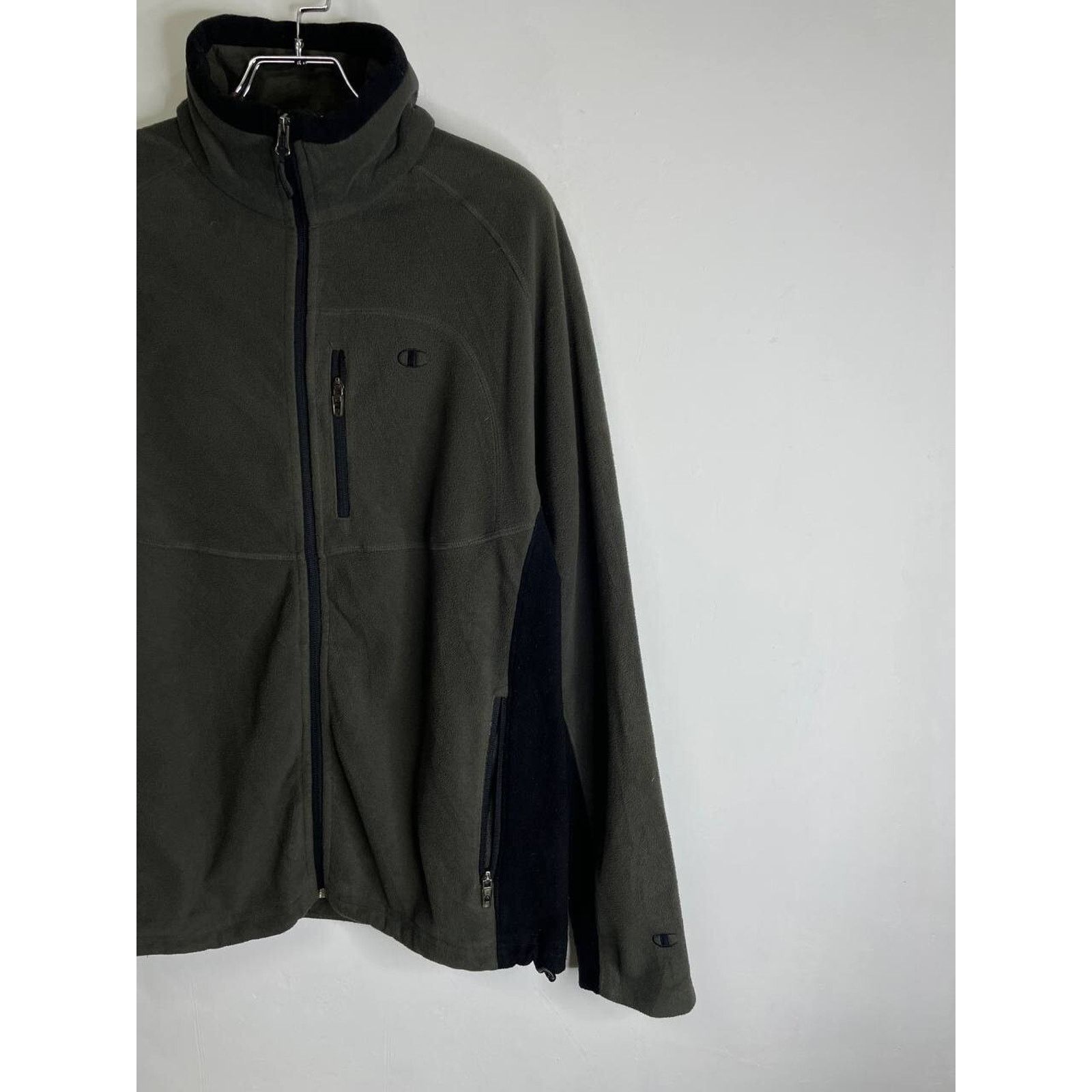 Champion Vintage Champion Full Zip Olive Green Fleece Jacket Size M Size US M / EU 48-50 / 2 - 6 Thumbnail