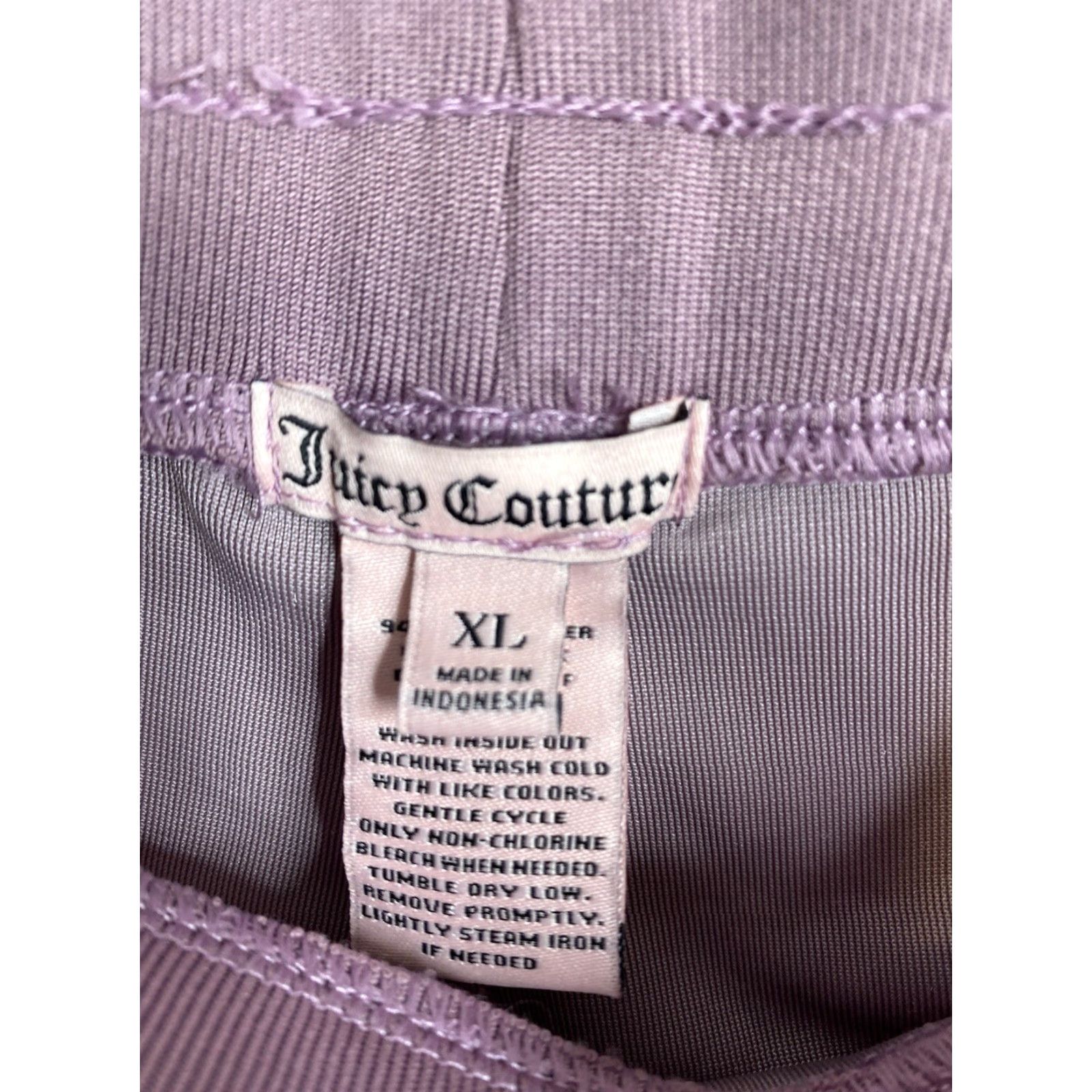 Juicy Couture VINTAGE Juicy Couture Sweatpants Womens XL Jogger Velvet Purple Ruched Ankle 90s Style Tapered Pants Womens XL Purple Velvet Jogger Size 40" / US 18 - 7 Thumbnail