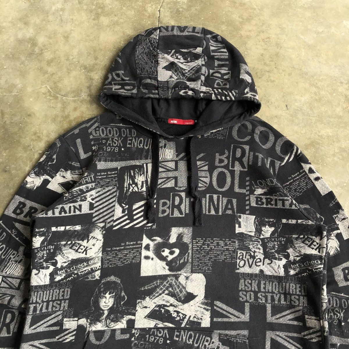 20471120 2000s Ask Enquired British England Poem Punk Style Hoodie Size US XL / EU 56 / 4 - 2 Thumbnail