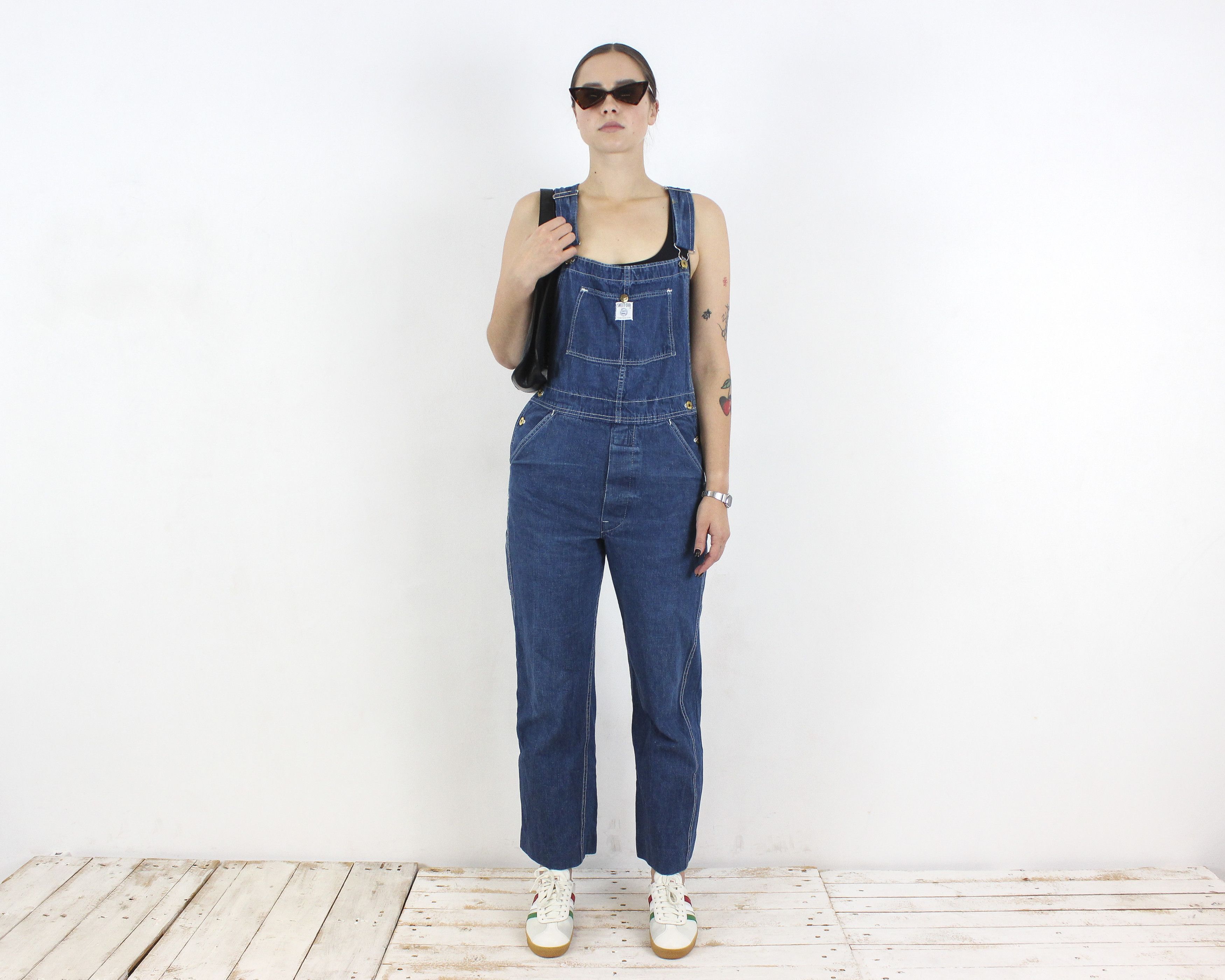 Vintage Sweet Orr Sanforized Women S Denim Romper Jumpsuit Dungarees Size 30" / US 8 / IT 44 - 1 Thumbnail
