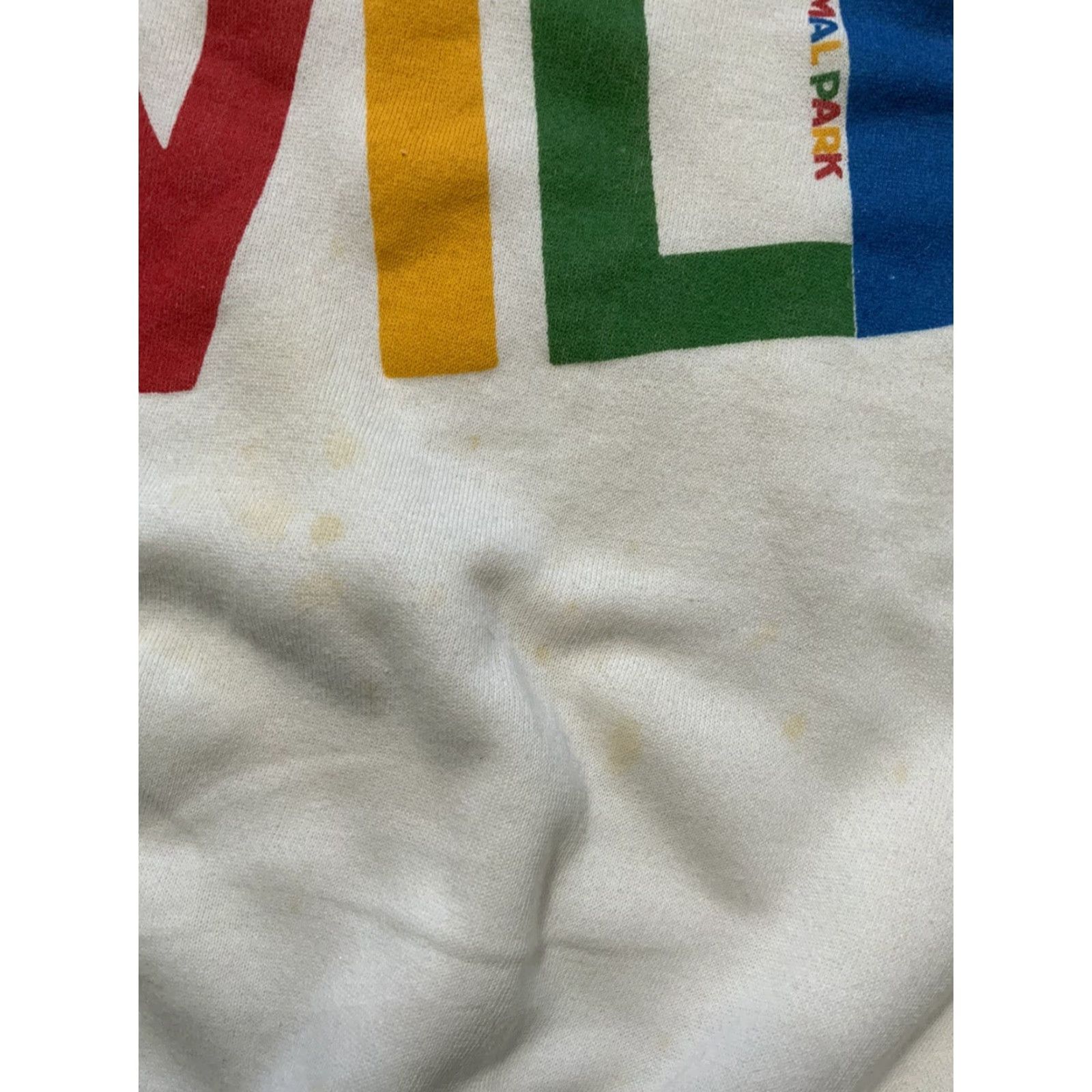 Vintage VINTAGE Bassett Walker San Diego Wild Animal Park Fleece Crewneck Sweatshirt XL White Men Sweatshirt 80s Pullover Size US XL / EU 56 / 4 - 6 Thumbnail