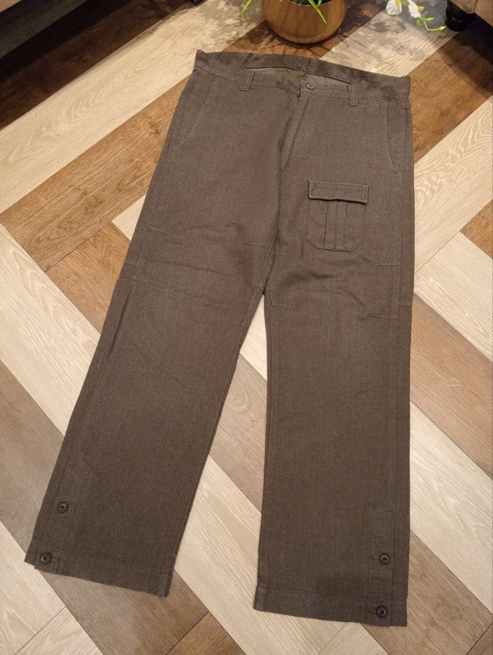 Japanese Brand JAPANESE PROHIBIT COTTON WOOL VINTAGE PANTS - SIZE L Size US 34 / EU 50 - 3 Thumbnail