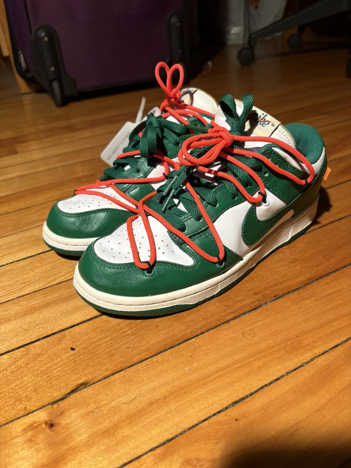 Nike × Off-White Off White Dunk Low “Pine Green” Size US 7 / EU 40 - 3 Thumbnail