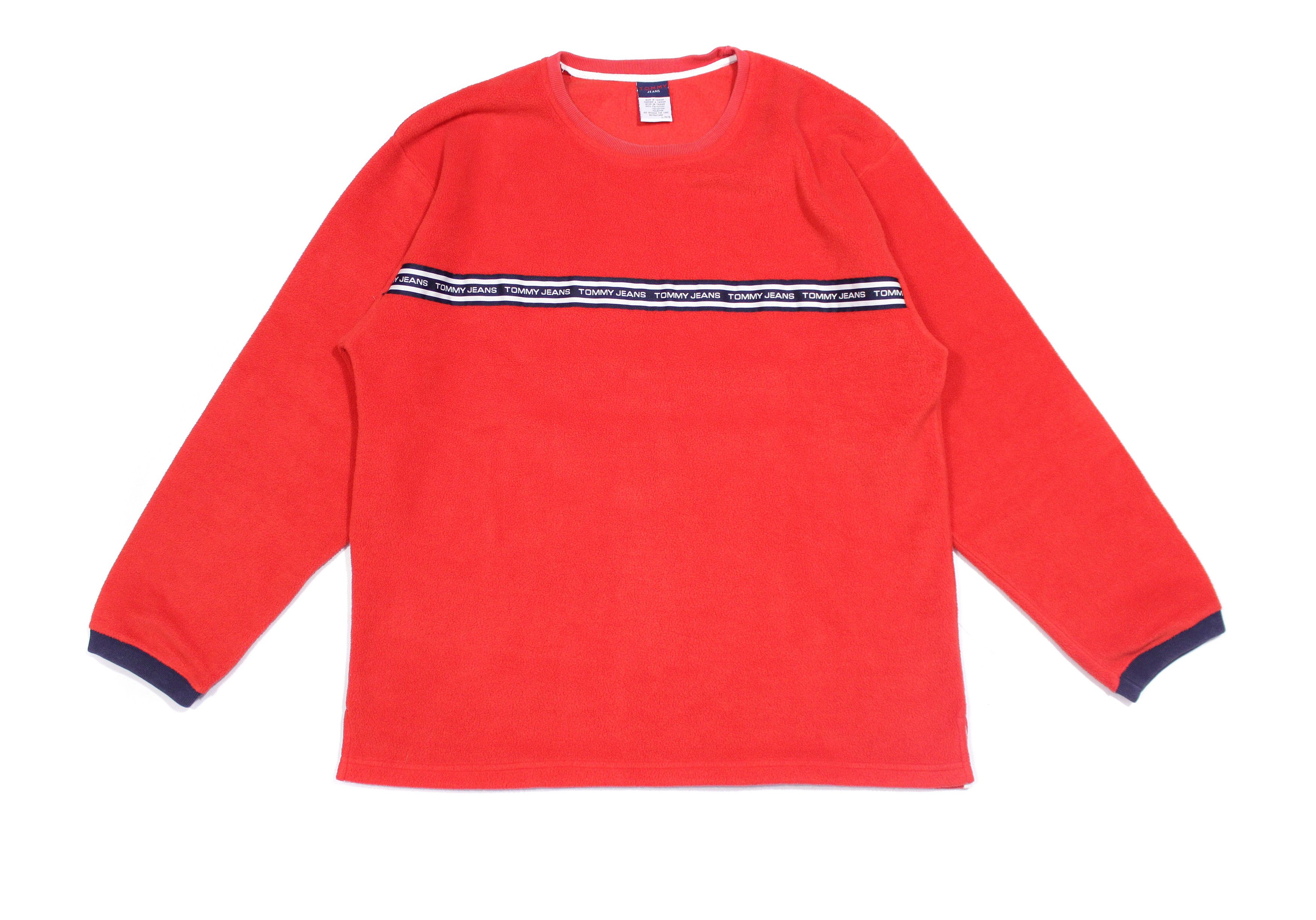 Tommy Hilfiger 90S Logo Fleece Sweatshirt Size US L / EU 52-54 / 3 - 1 Thumbnail