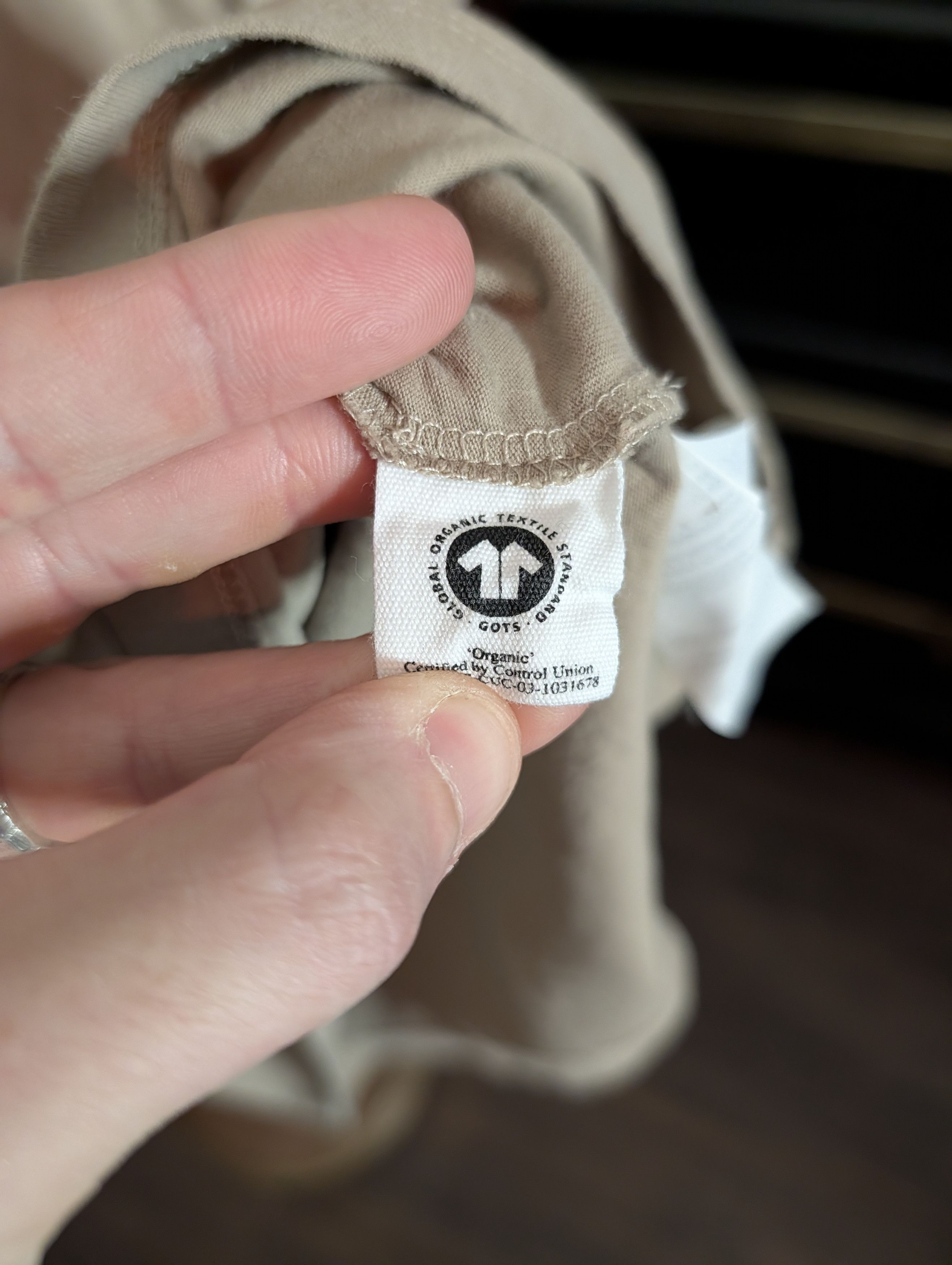 Allsaints Beige ram skull logo organic cotton t-shirt Size US L / EU 52-54 / 3 - 9 Thumbnail