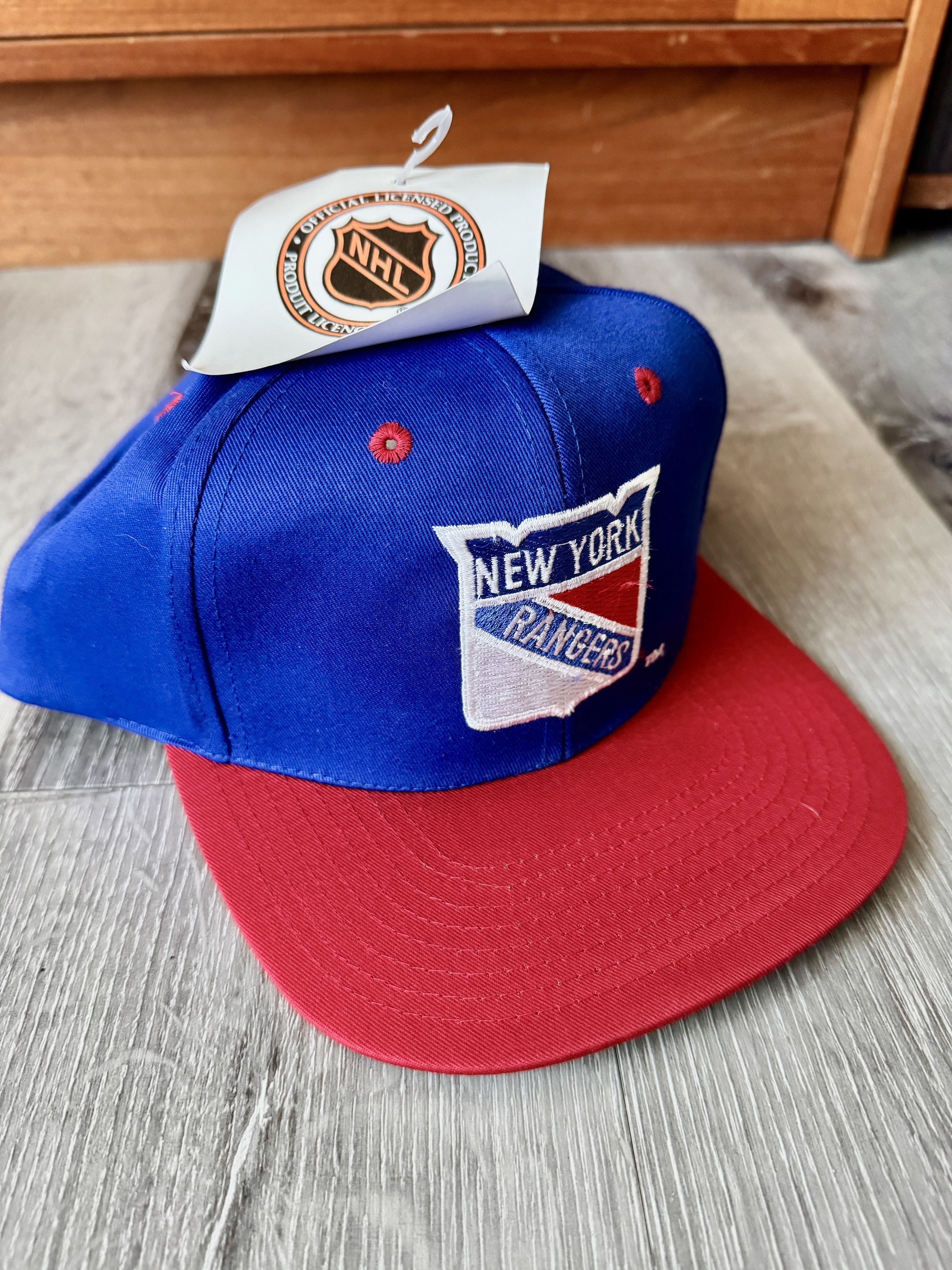 NHL Vintage 90s New York Rangers NHL Snap Back Hockey Hat NWT Size ONE SIZE - 5 Thumbnail