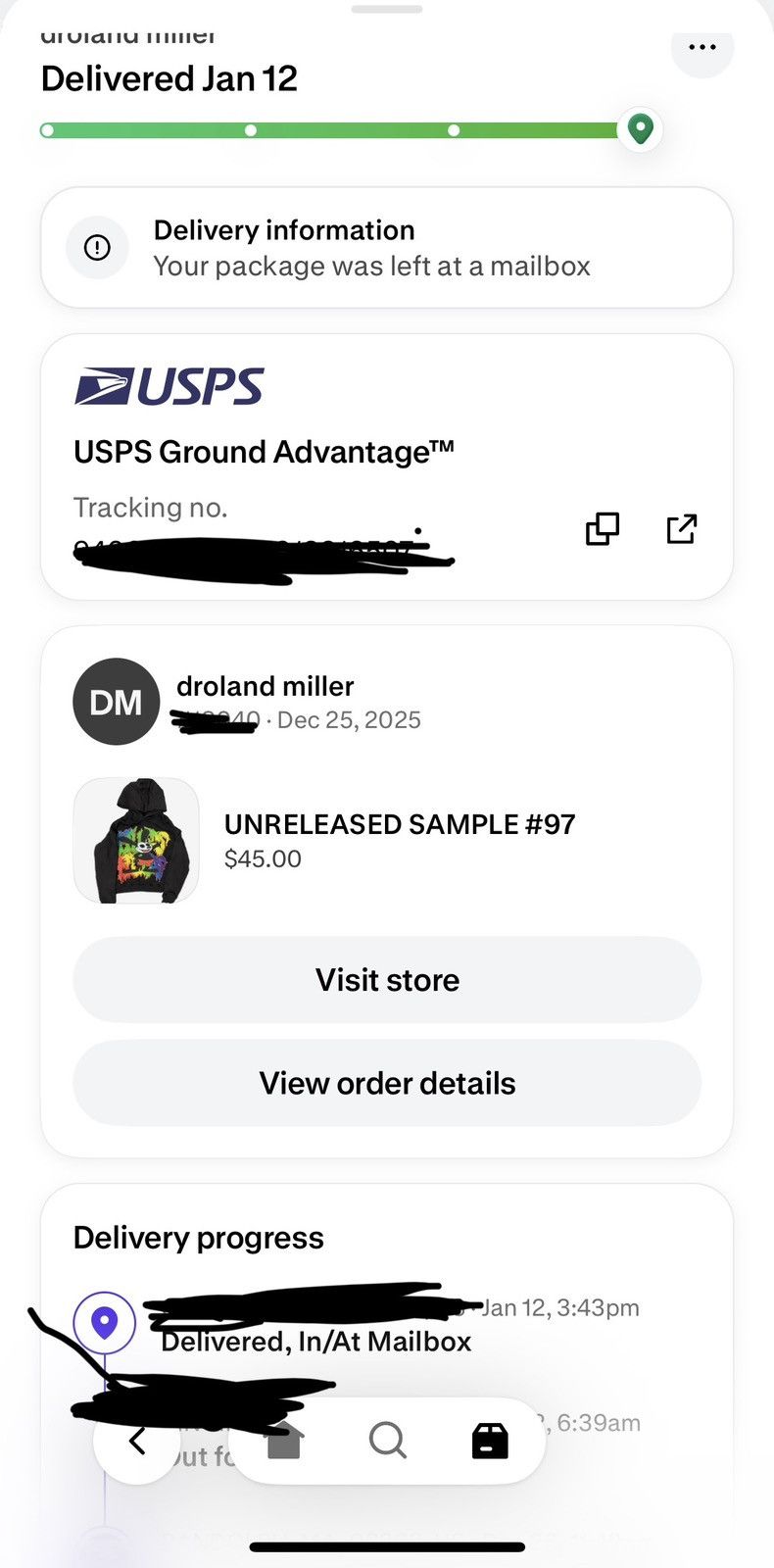 Droland Miller Droland Miller sample #97 Size US M / EU 48-50 / 2 - 4 Thumbnail