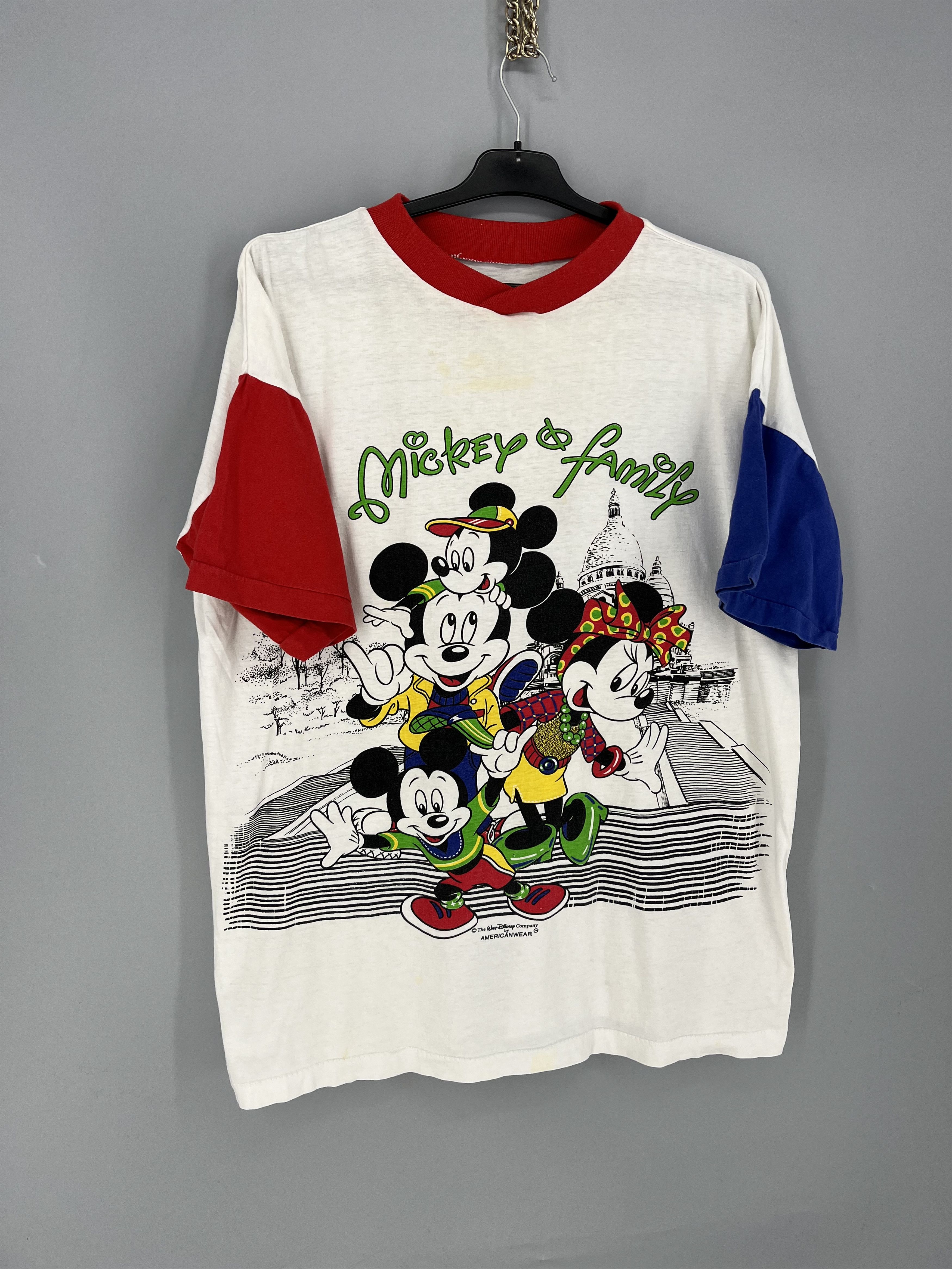 Disney VTG Disney Mickey & Family Colorblock T-Shirt Americanwear Size US XL / EU 56 / 4 - 2 Thumbnail