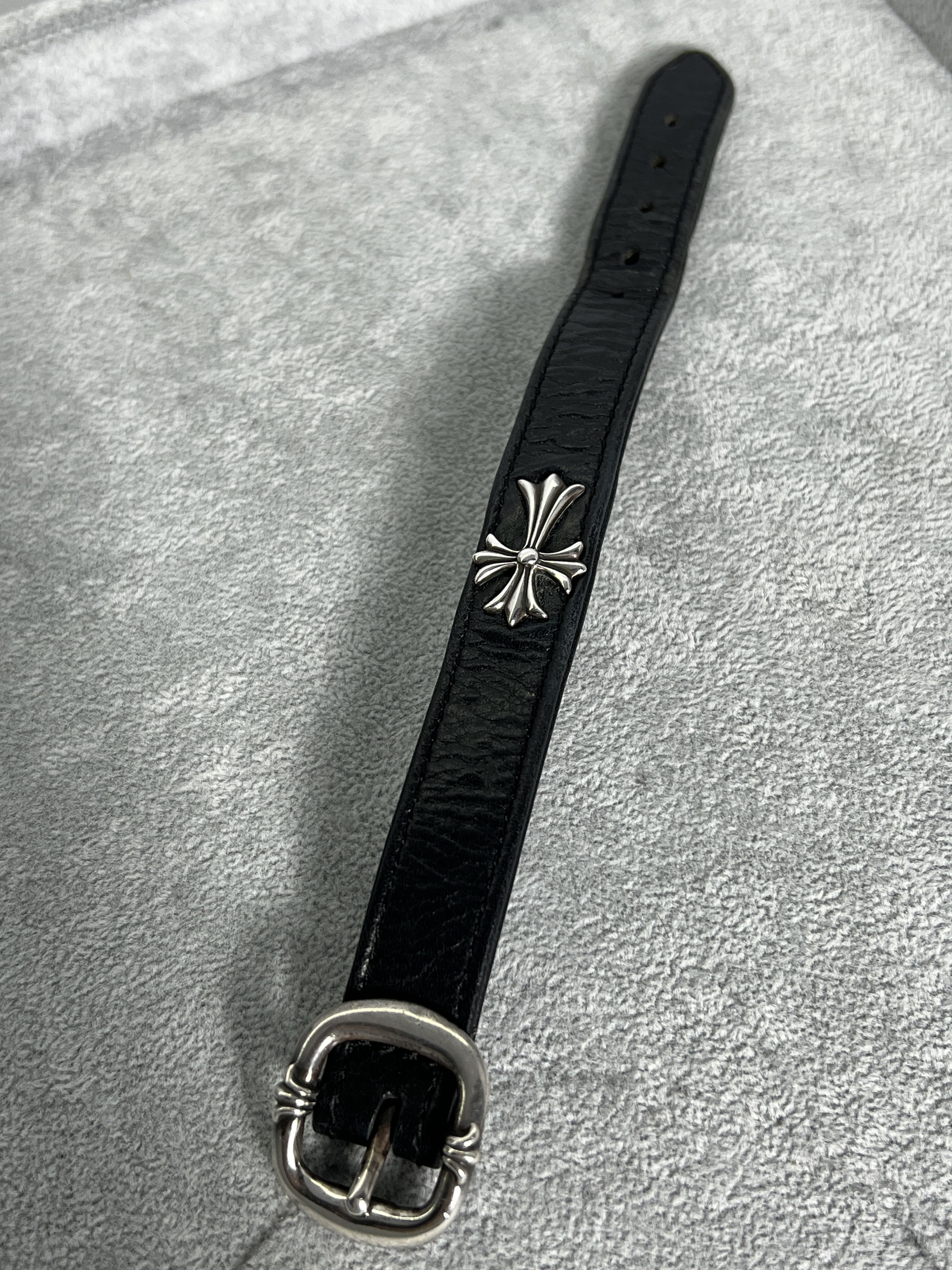 Chrome Hearts Chrome Hearts Leather Bracelet Cross Buckle 925 Size ONE SIZE - 7 Thumbnail