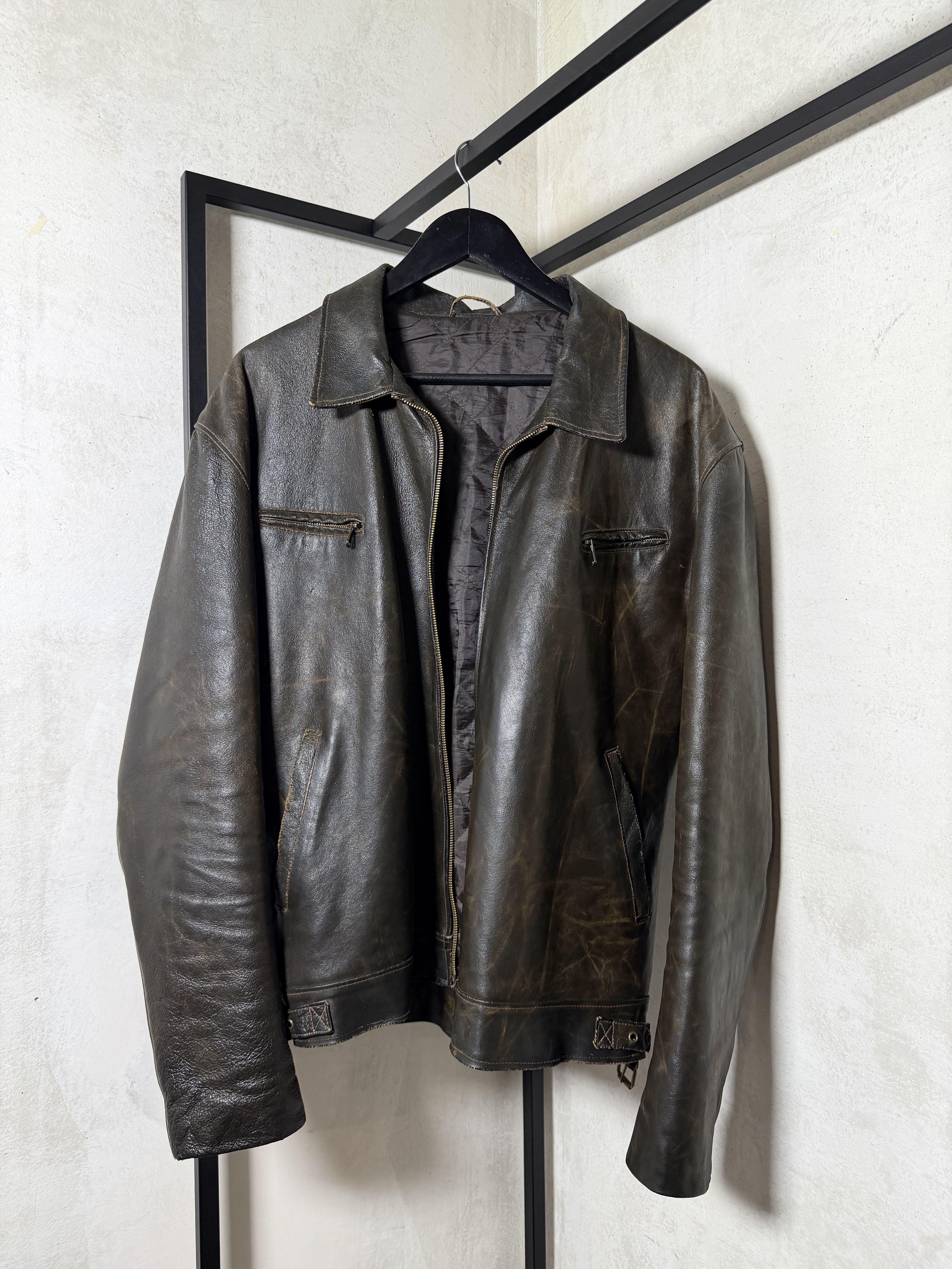 Genuine Leather Boxy Italian Genuine Leather Padded Jacket Size US XXL / EU 58 / 5 - 3 Thumbnail