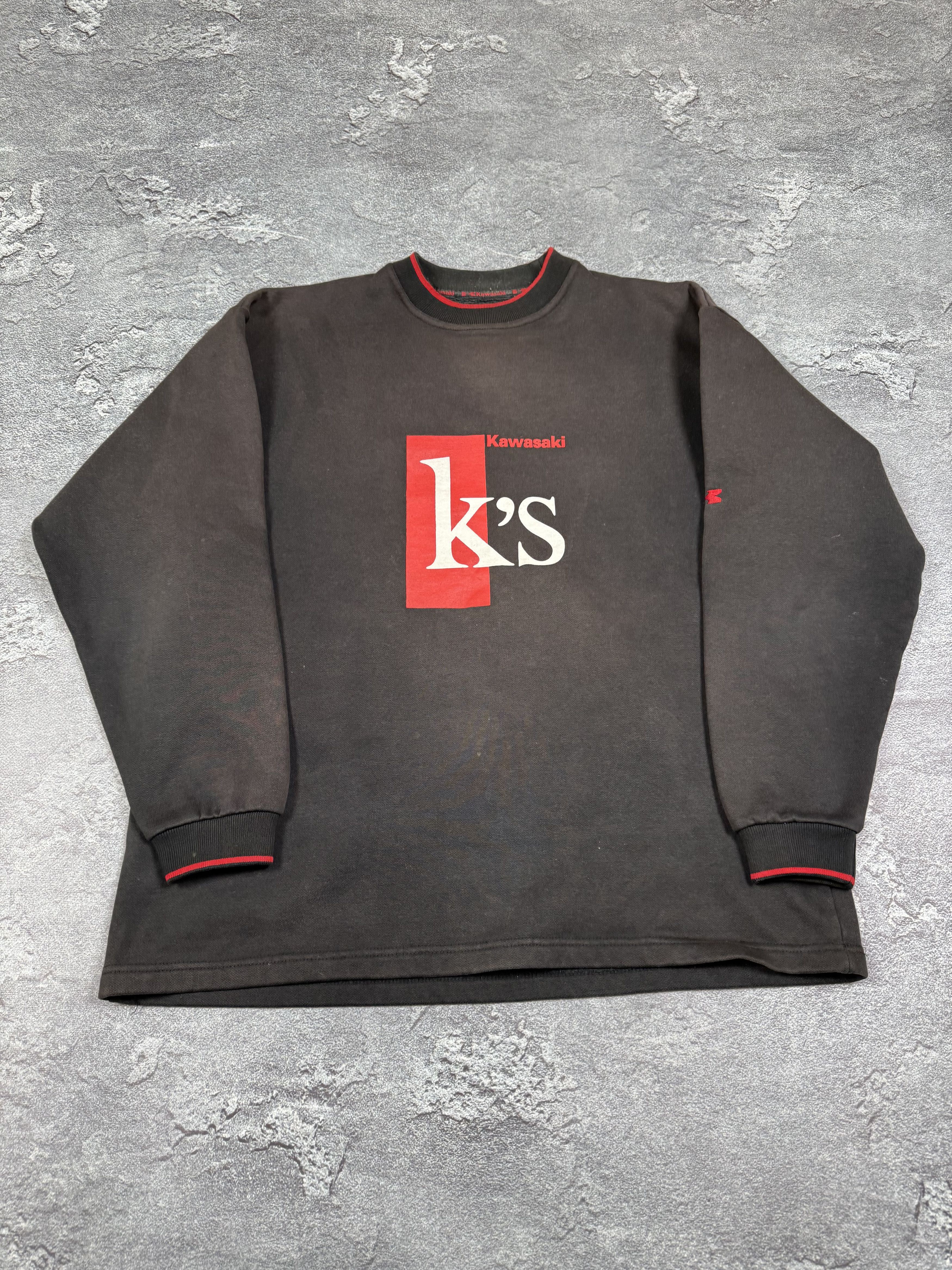 If Six Was Nine VTG 2000s Kawasaki Sun Faded Sweatshirt Size XL Streetwear Size US XL / EU 56 / 4 - 1 Thumbnail