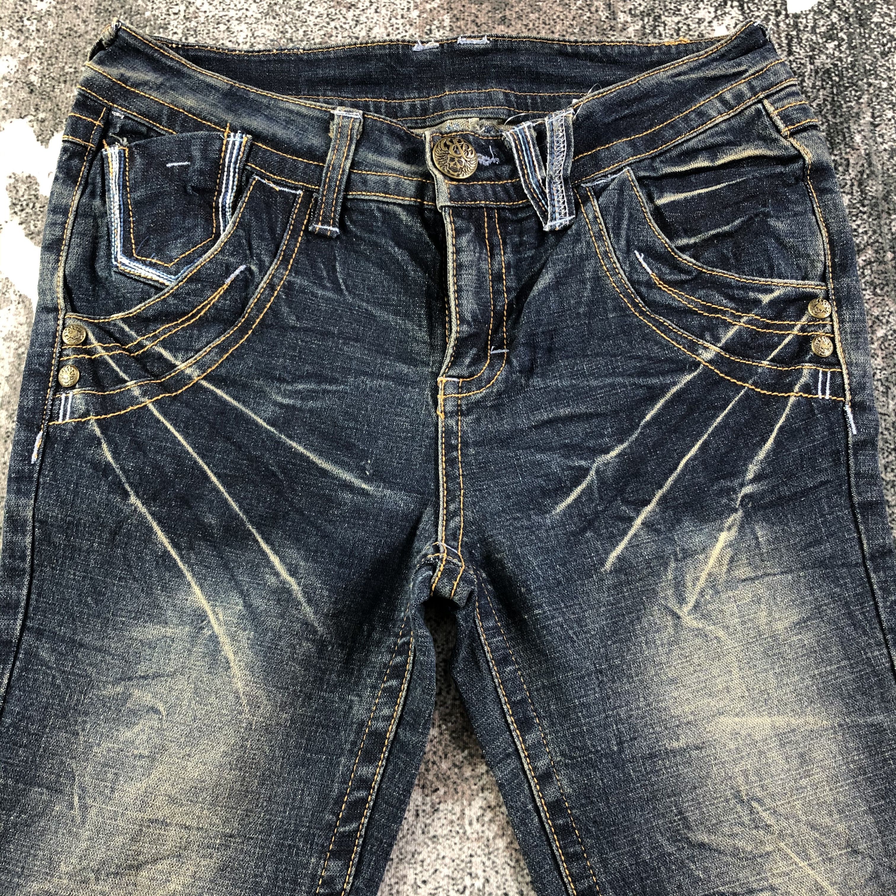 Japanese Brand Plymtone Jeans Embroidered Flare Denim KJ1808 Size 30" / US 8 / IT 44 - 3 Thumbnail