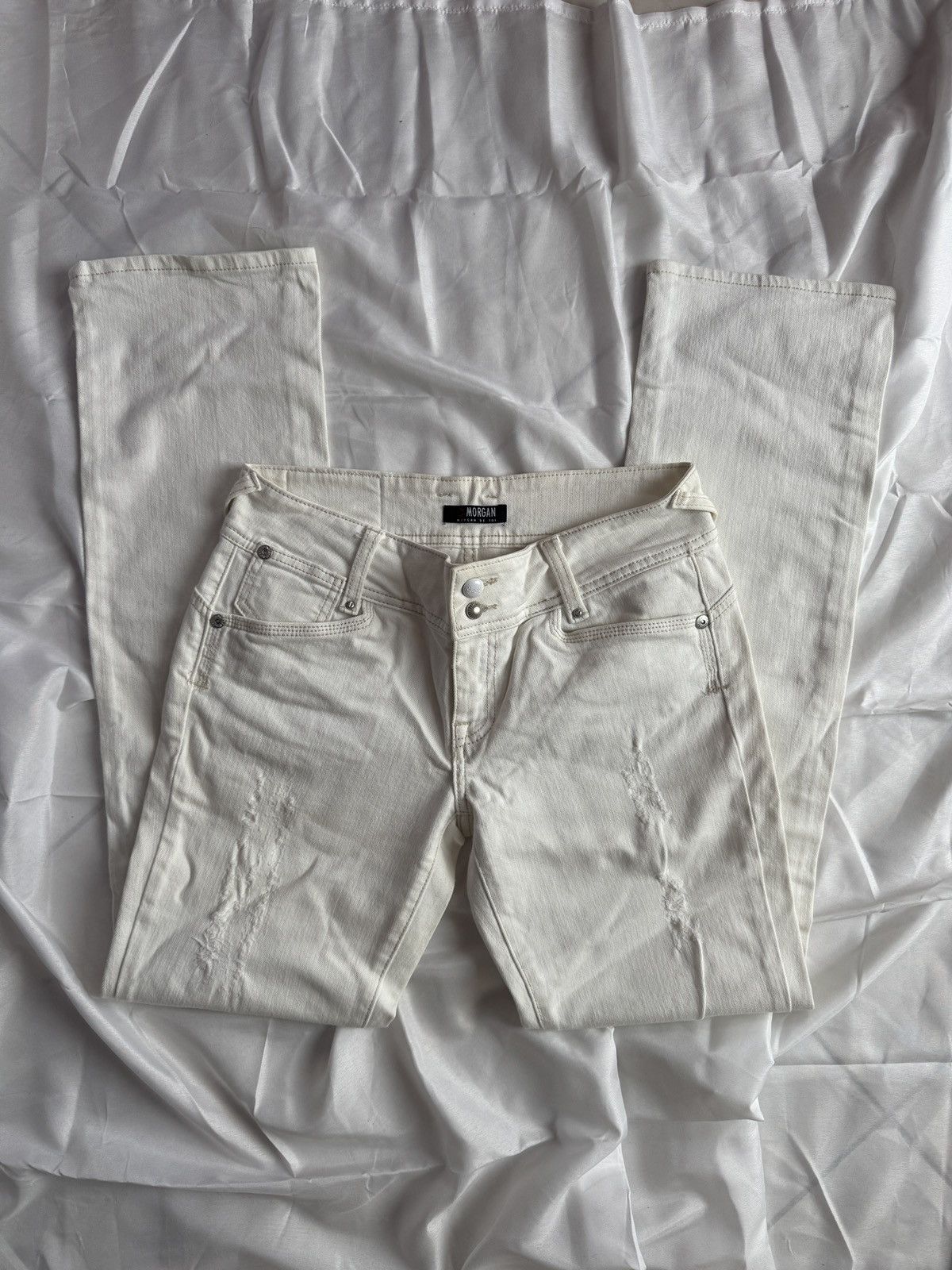 Morgan De Toi Y2K Morgan de Toi Vintage Double Zip Details Low Rise Jeans Size 30" / US 8 / IT 44 - 2 Thumbnail