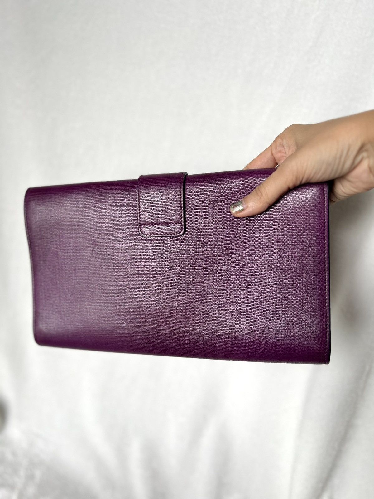 Yves Saint Laurent Saint Laurent Chyc Clutch – Purple Size ONE SIZE - 3 Thumbnail