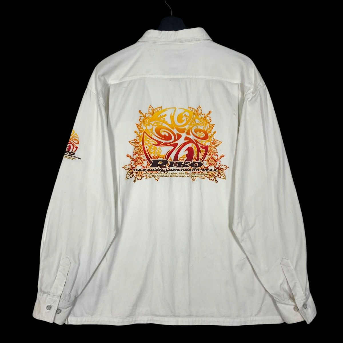 Sun Surf Vintage Piko Denim Jacket Back Big Logo Hawaiian Surf Style Size US M / EU 48-50 / 2 - 1 Thumbnail