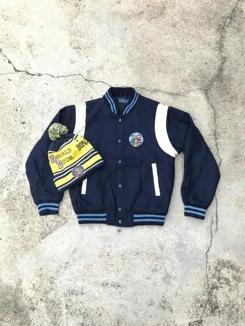 Vintage Donald Duck Vintage Varsity Jacket Size US M / EU 48-50 / 2 - 1 Thumbnail