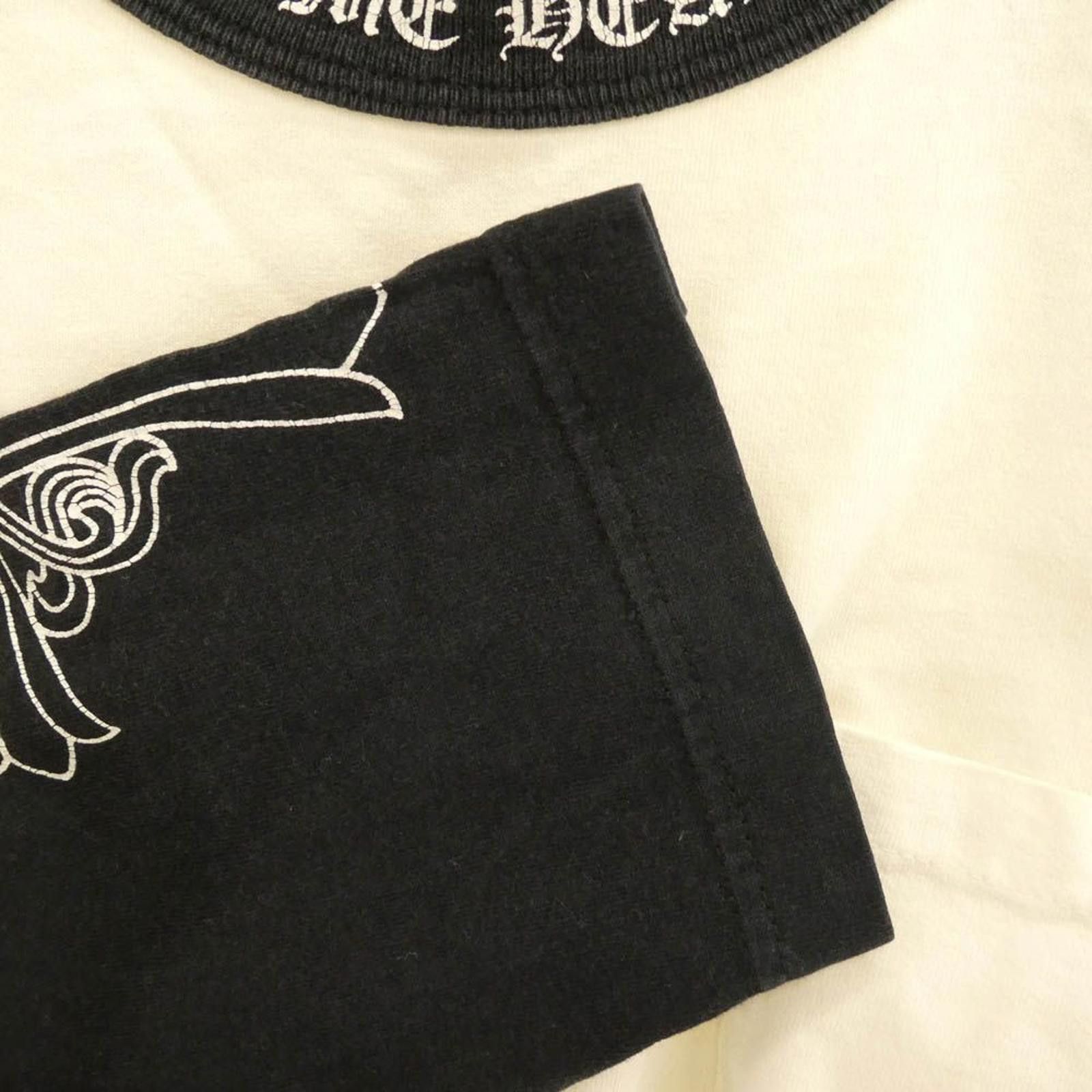 Chrome Hearts Chrome Hearts - Black and Cream Raglan Sleeve T-Shirt Size US S / EU 44-46 / 1 - 4 Thumbnail