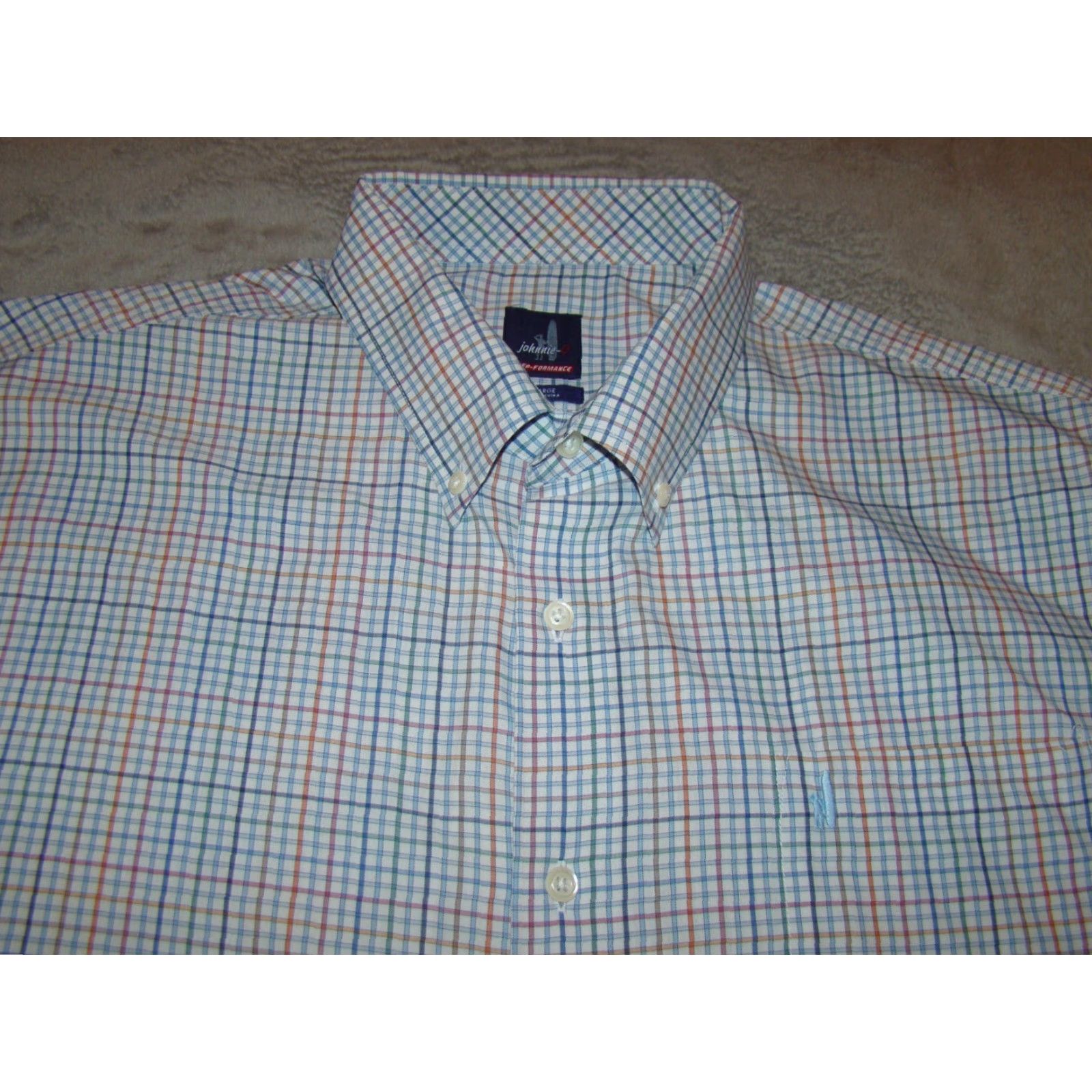 johnnie-O Johnnie-O Prep-Formance Men's 2XL Plaid Long Sleeve Button-Down Shirt Size US XXL / EU 58 / 5 - 2 Thumbnail