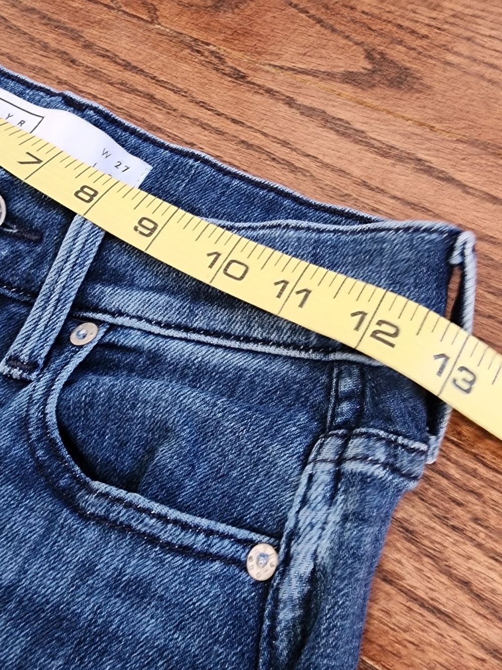 AYR AYR The Riser Skinny Jeans 27 Raw Hem NYC Premium Denim Size 27" / US 4 / IT 40 - 4 Thumbnail