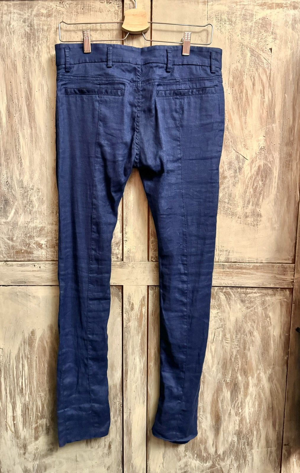 Haider Ackermann haider ackermann biker skinny blue pants linen XXS men Size US 27 - 5 Thumbnail