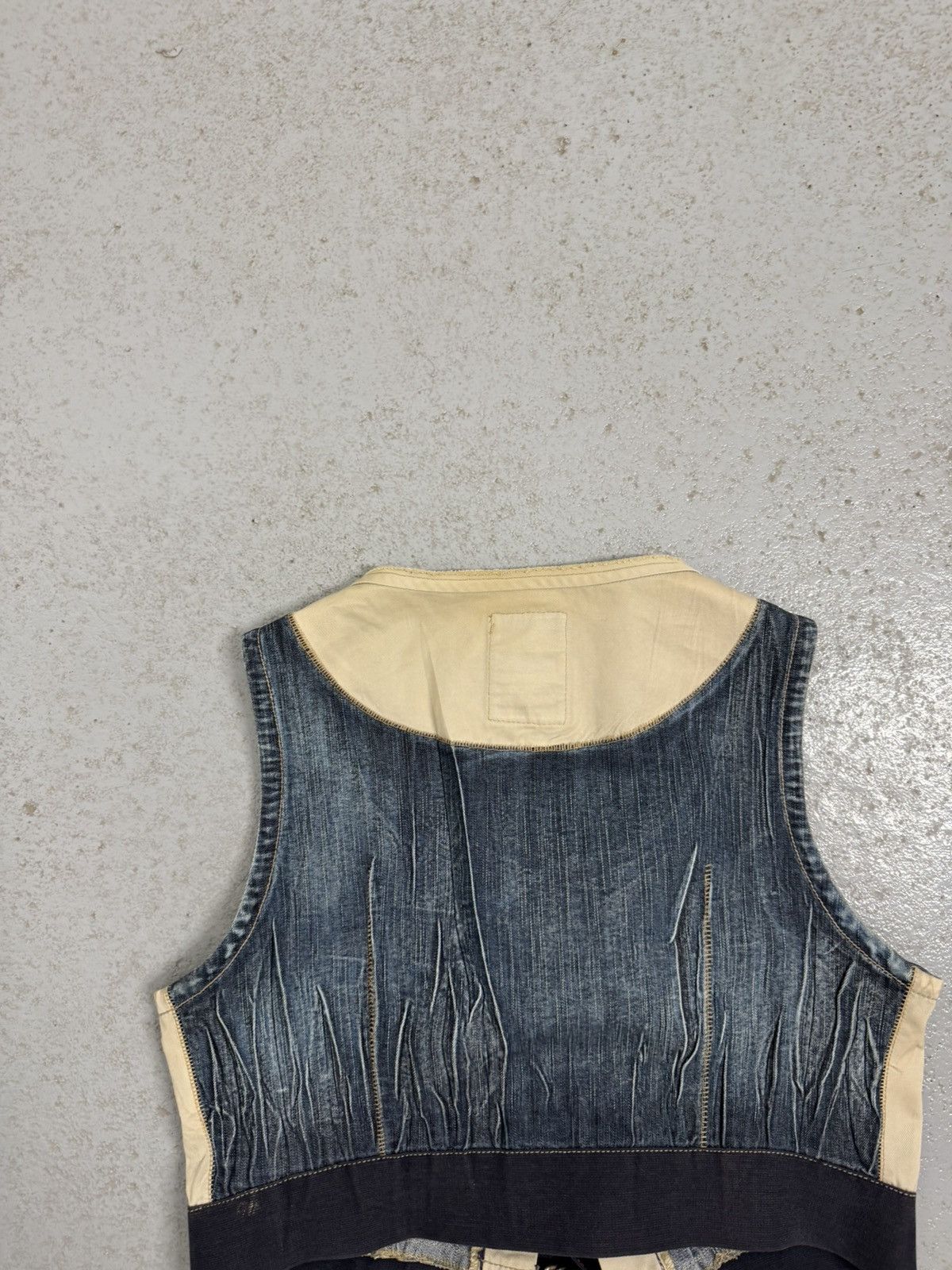Marithe + Francois Girbaud Vintage 00s Marithe Francois Girbaud Denim Vest Size S / US 4 / IT 40 - 12 Thumbnail