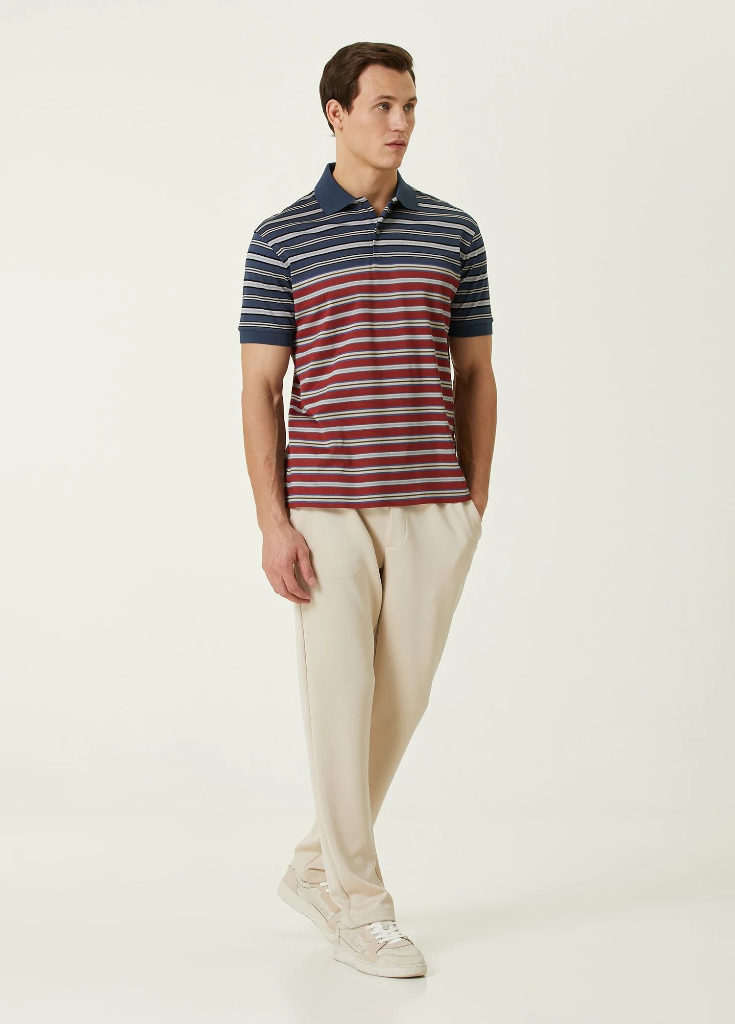 Paul Smith PAUL SMITH mainline red & blue striped polo shirt Medium Size US M / EU 48-50 / 2 - 2 Thumbnail