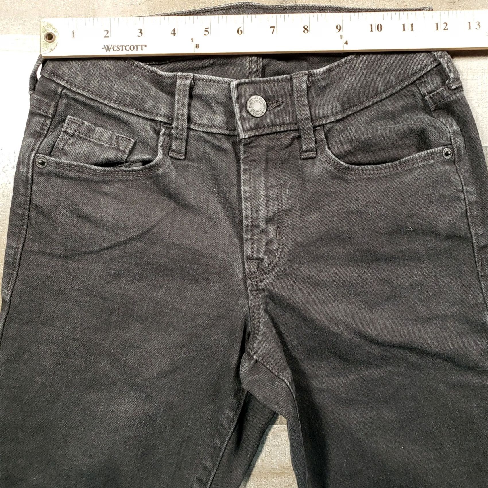 Old Navy Old Navy Jeans Womens 0 Low Rise Pop Icon Skinny Dark Wash Black Denim Pockets Size 25" / US 0 / IT 36 - 7 Thumbnail