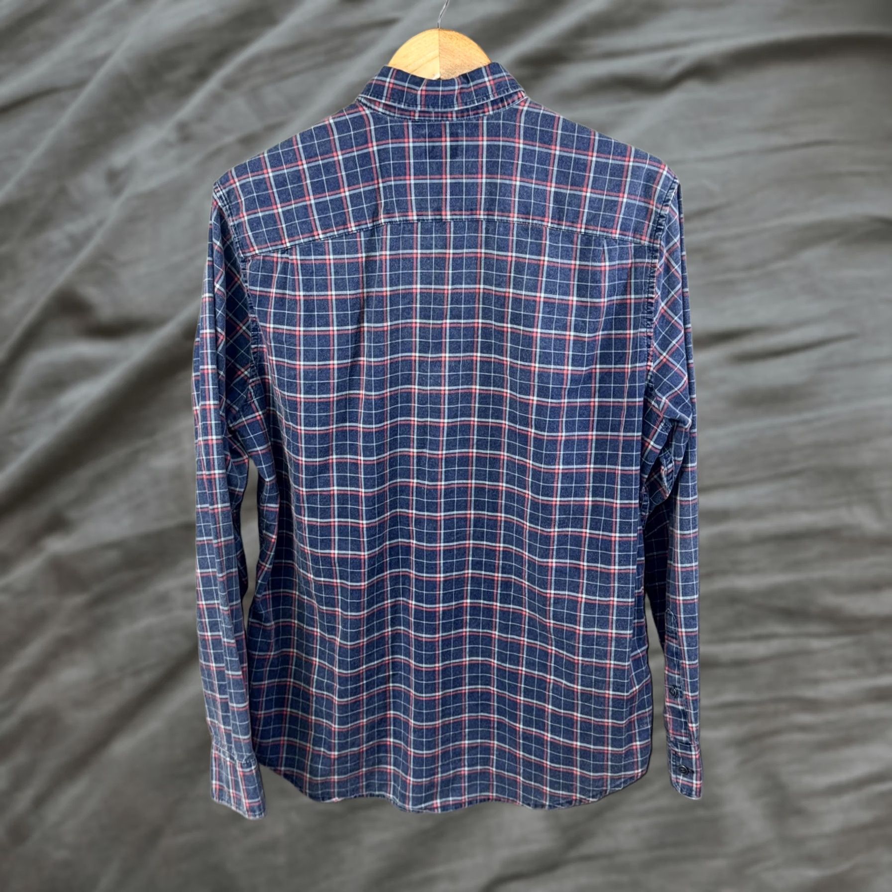 Faherty Faherty Shirt Mens L Blue Red Plaid Button-Down Indigo Dyed Long Sleeve Size US L / EU 52-54 / 3 - 1 Thumbnail